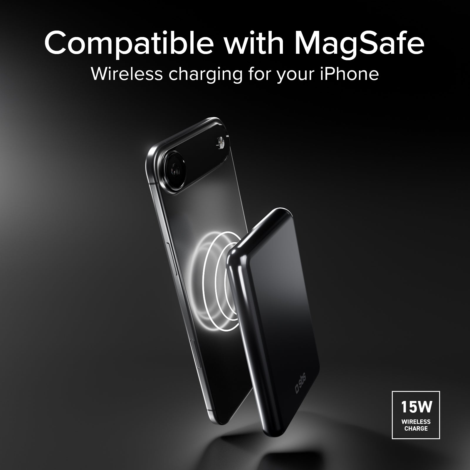 Power bank magnetico 5000 mAh, wireless PD 20W, alluminio, MagSafe