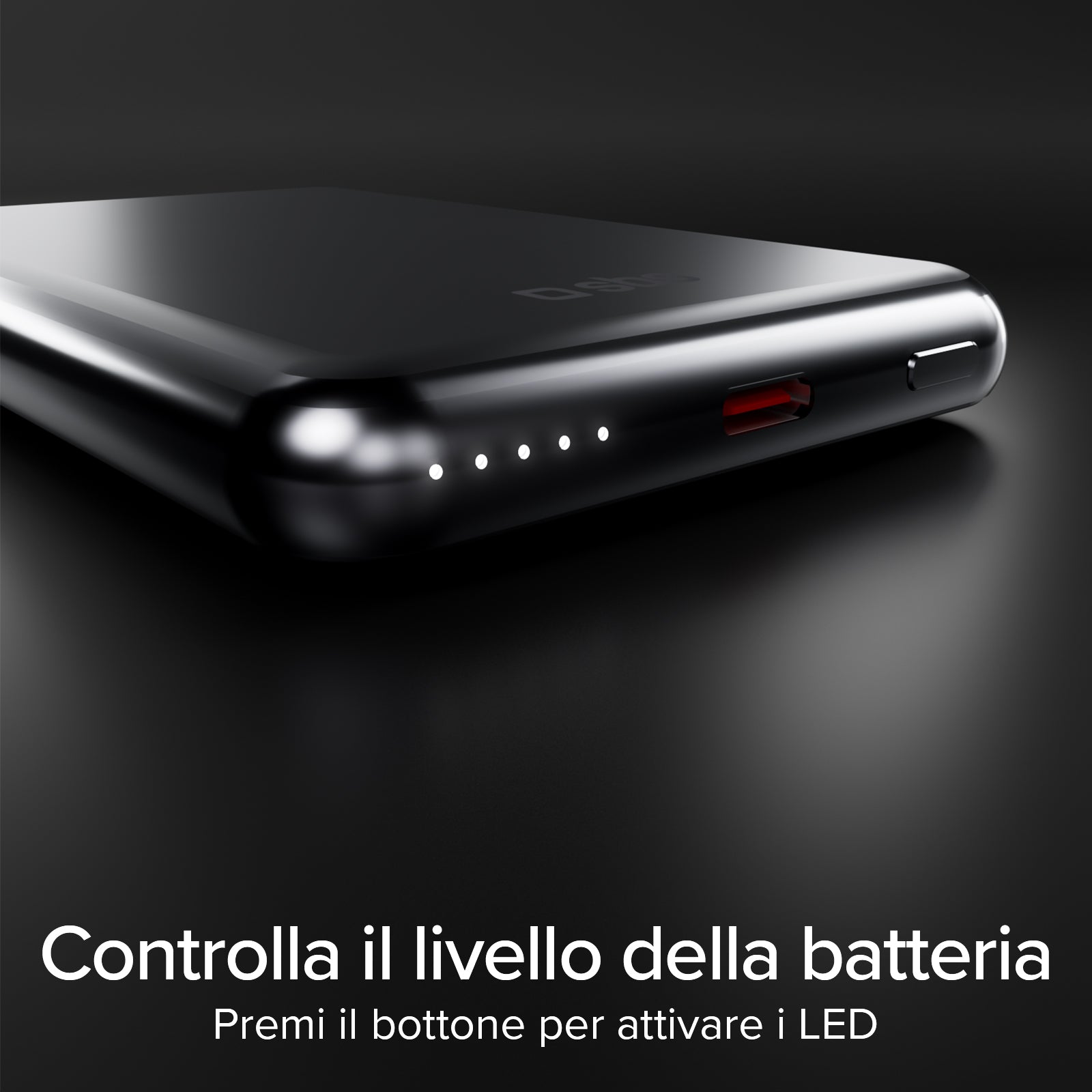 Power bank magnetico 5000 mAh, wireless PD 20W, alluminio, MagSafe