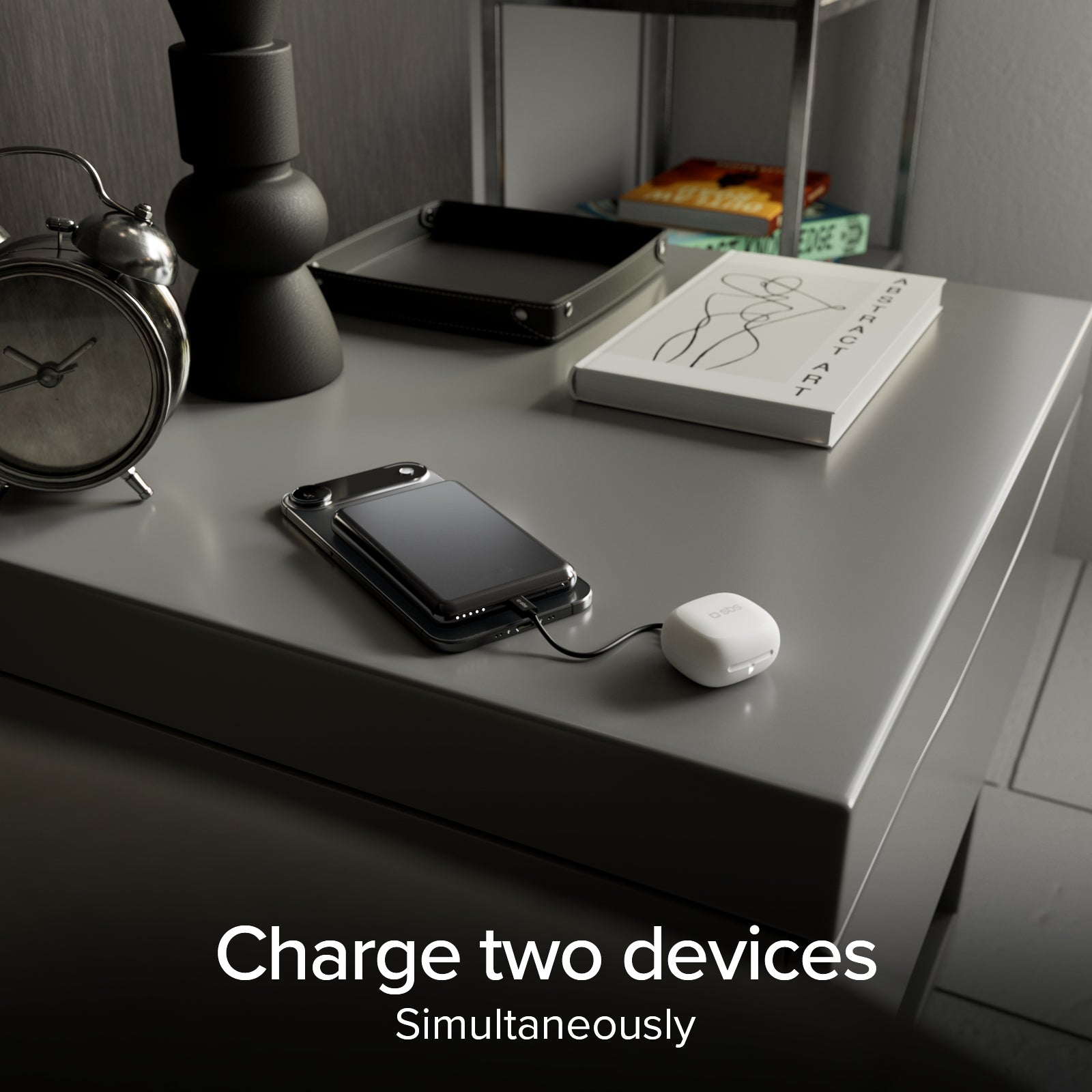 Power bank magnetico 5000 mAh, wireless PD 20W, alluminio, MagSafe