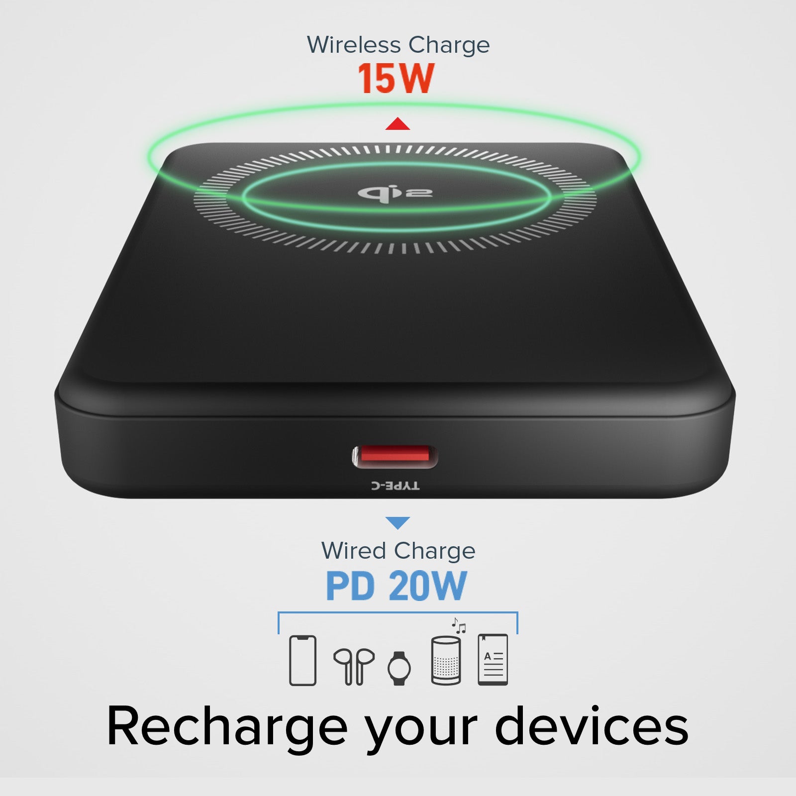 Mag Power Bank Qi2 compatible MagSafe 5 000 mAh
