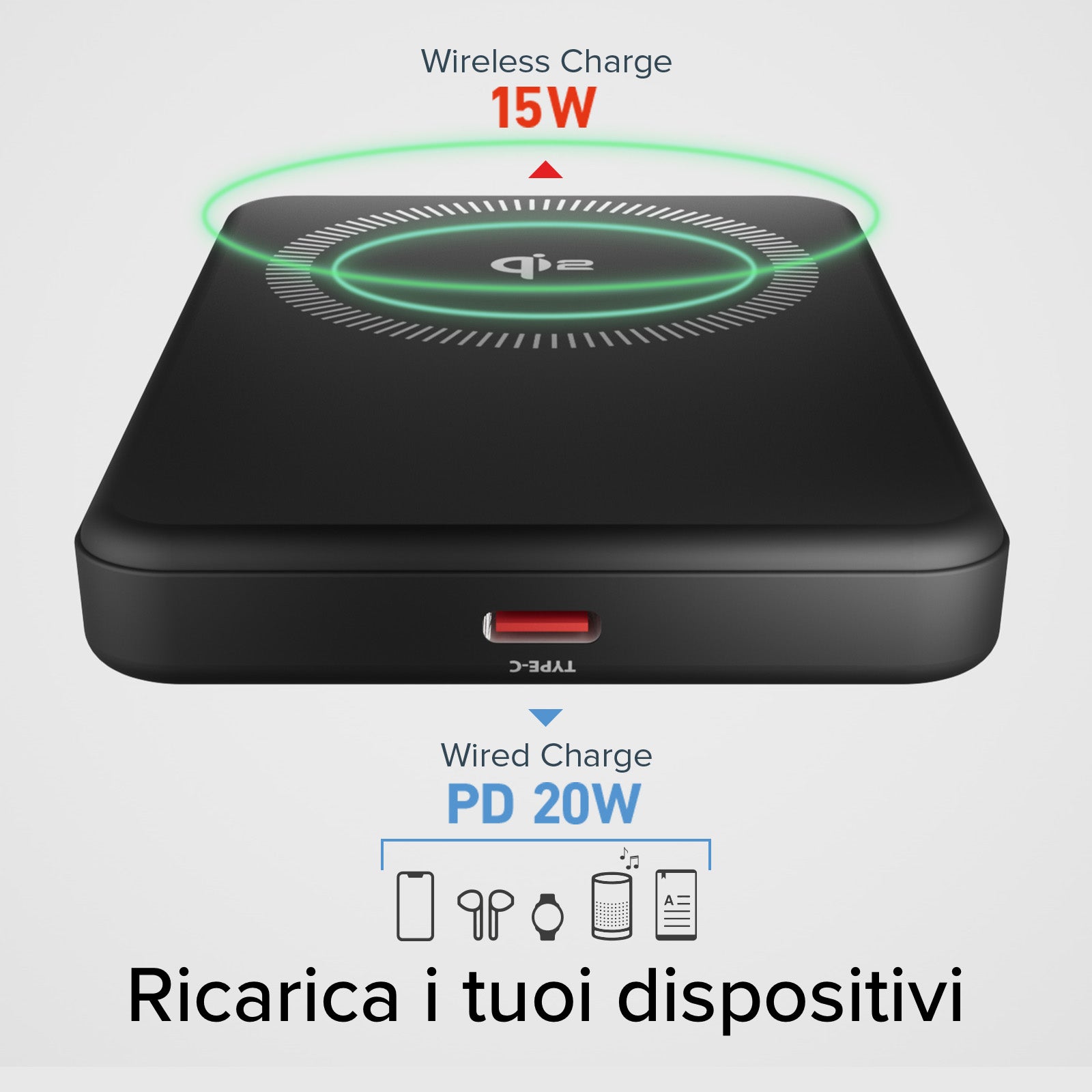 Mag Power Bank Qi2 compatible MagSafe 5 000 mAh