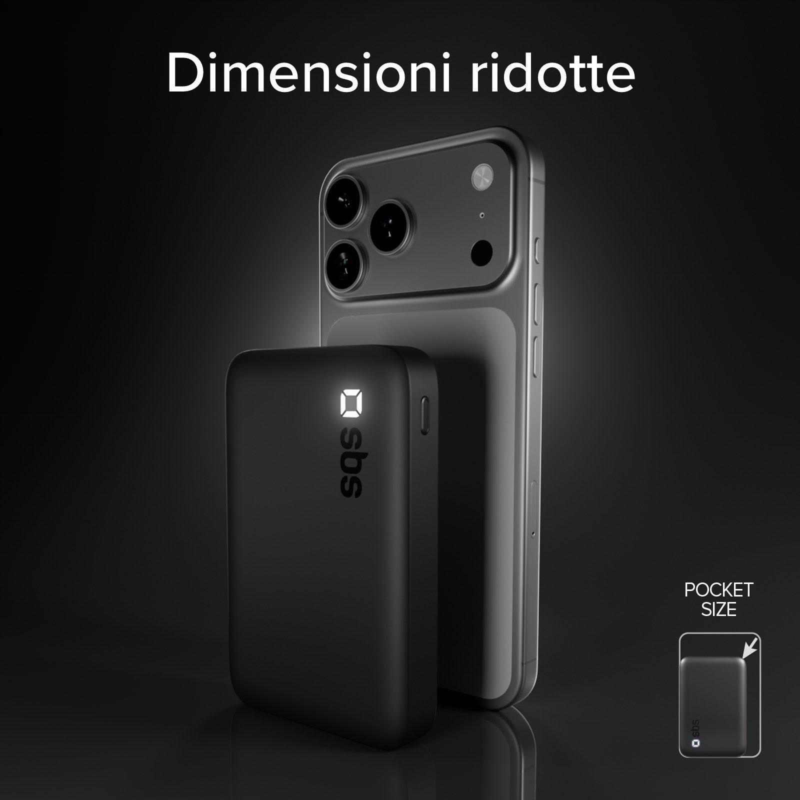 Power Bank 10000mAh High Density – Compatto con porte USB-C e USB-A