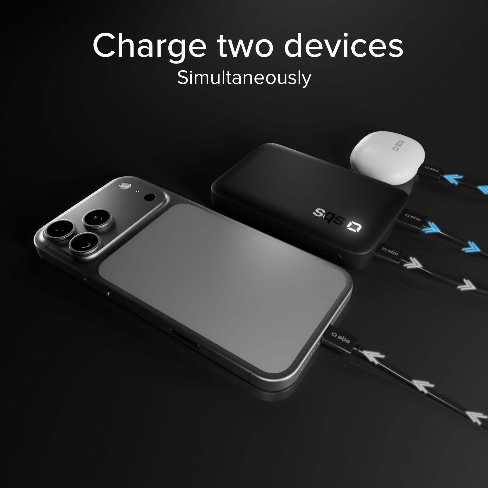 Power Bank 10000mAh High Density – Compatto con porte USB-C e USB-A