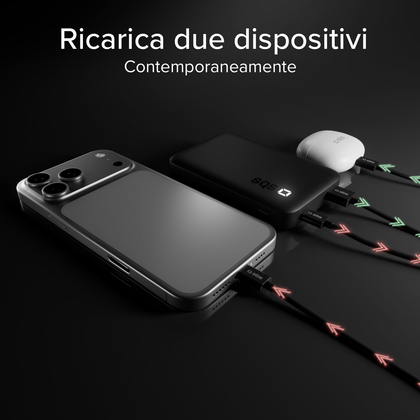 Power Bank 10000 mAh High Density con PD, USB-C e USB-A
