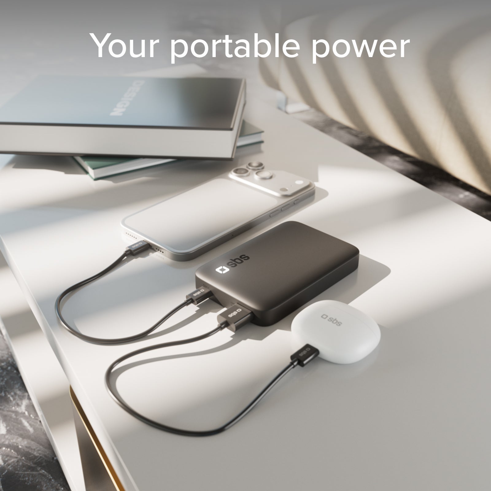 Power Bank 10000 mAh High Density con PD, USB-C e USB-A