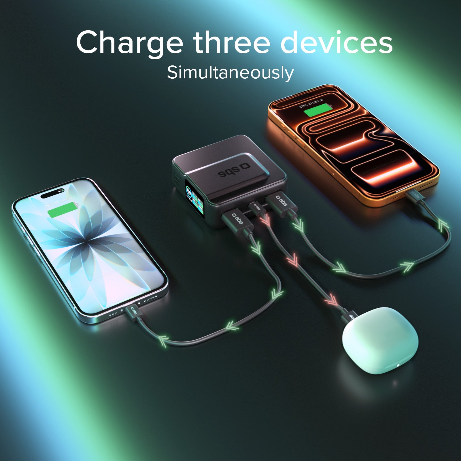 Power bank Power Control 2.0 da 10.000 mAh con display TFT intelligente e ricarica PD da 35 W