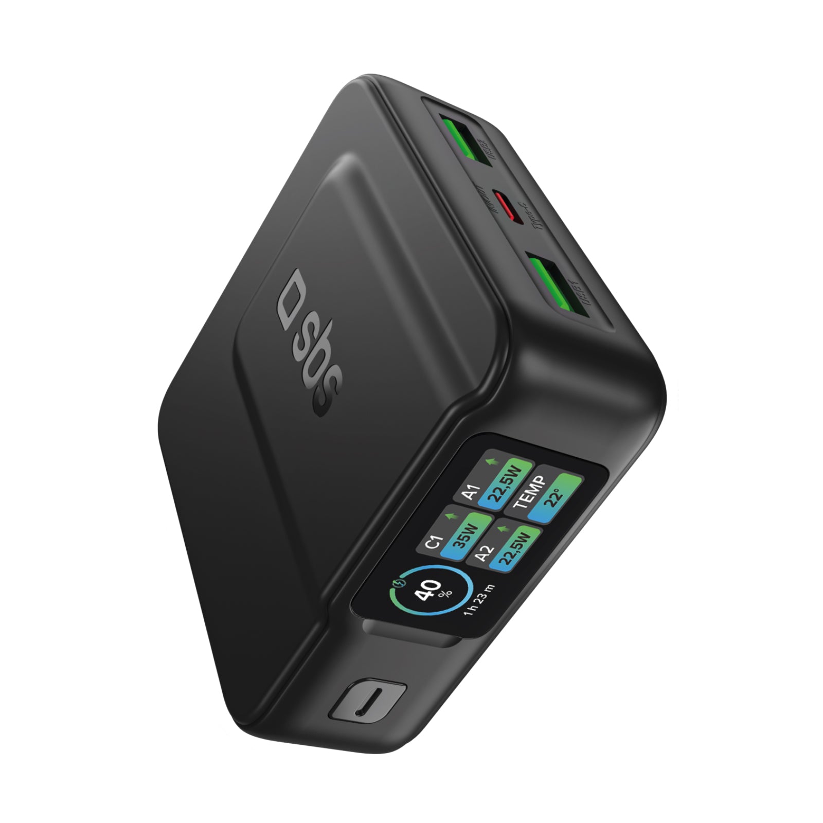 Power bank Power Control 2.0 da 10.000 mAh con display TFT intelligente e ricarica PD da 35 W