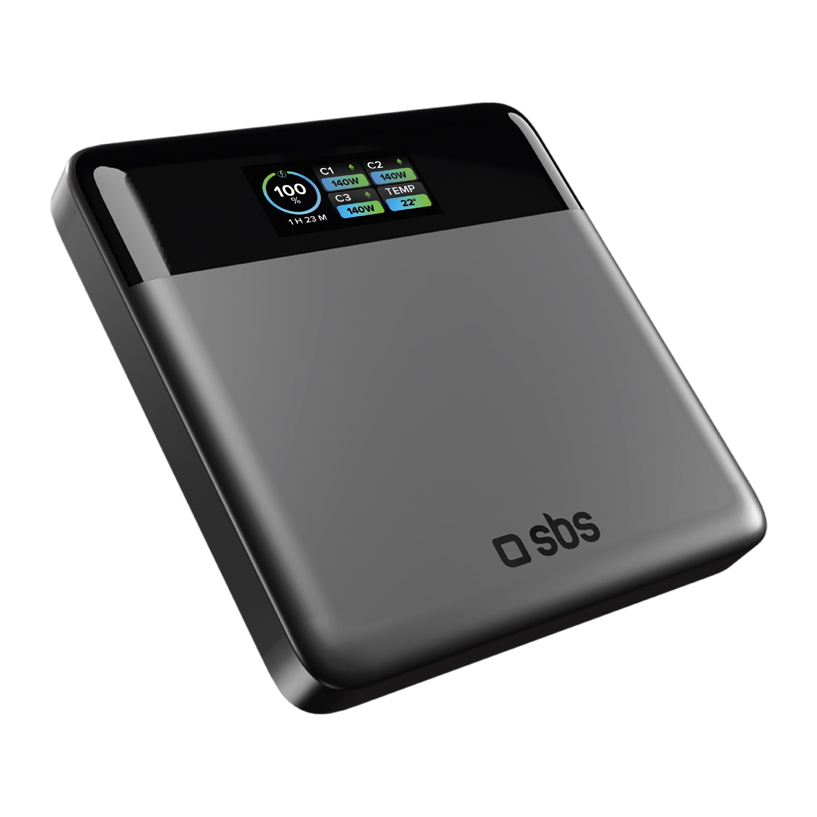 Power bank da 20.000 mAh con display TFT e ricarica per laptop da 100 W
