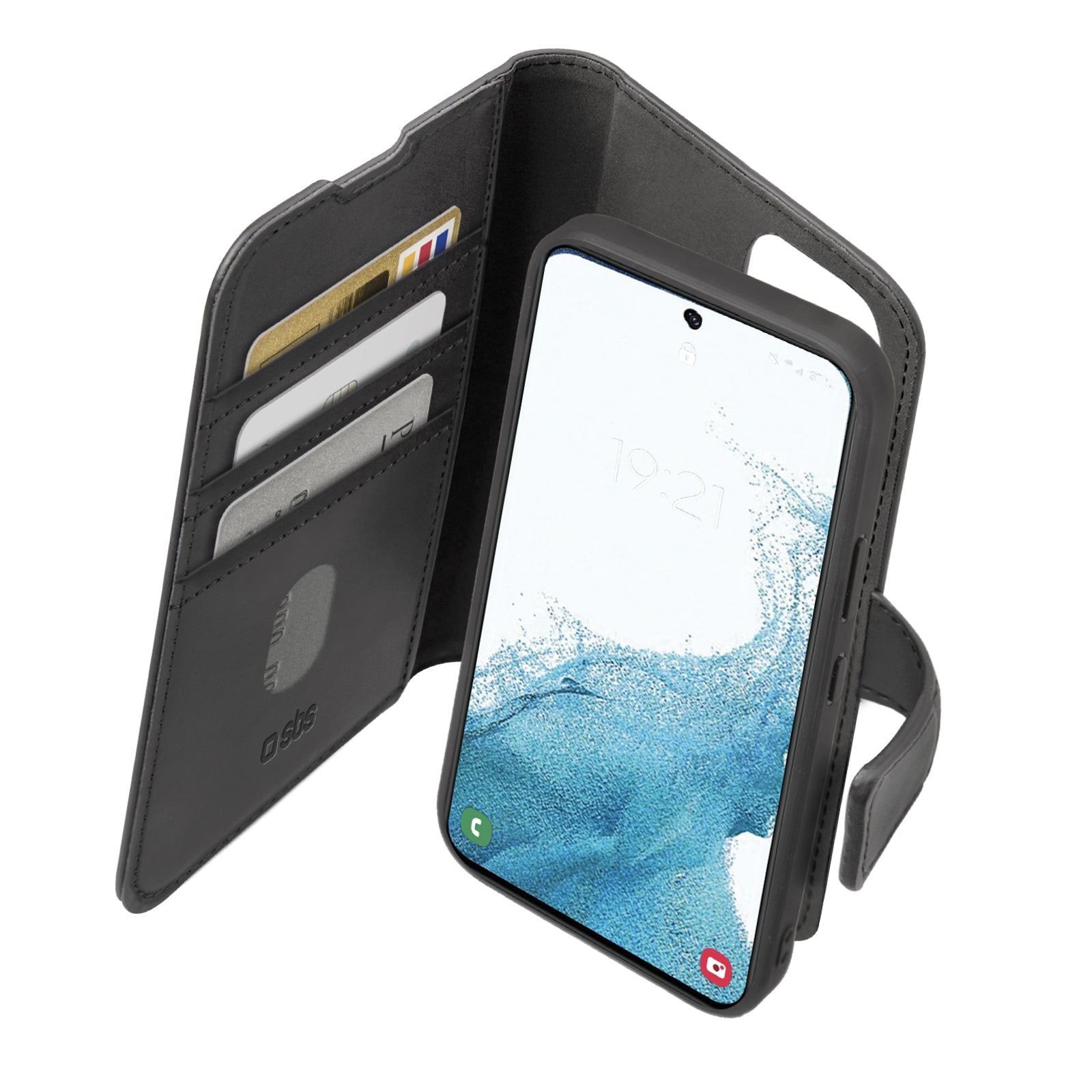 Custodia Book con cover rimovibile per Samsung S22