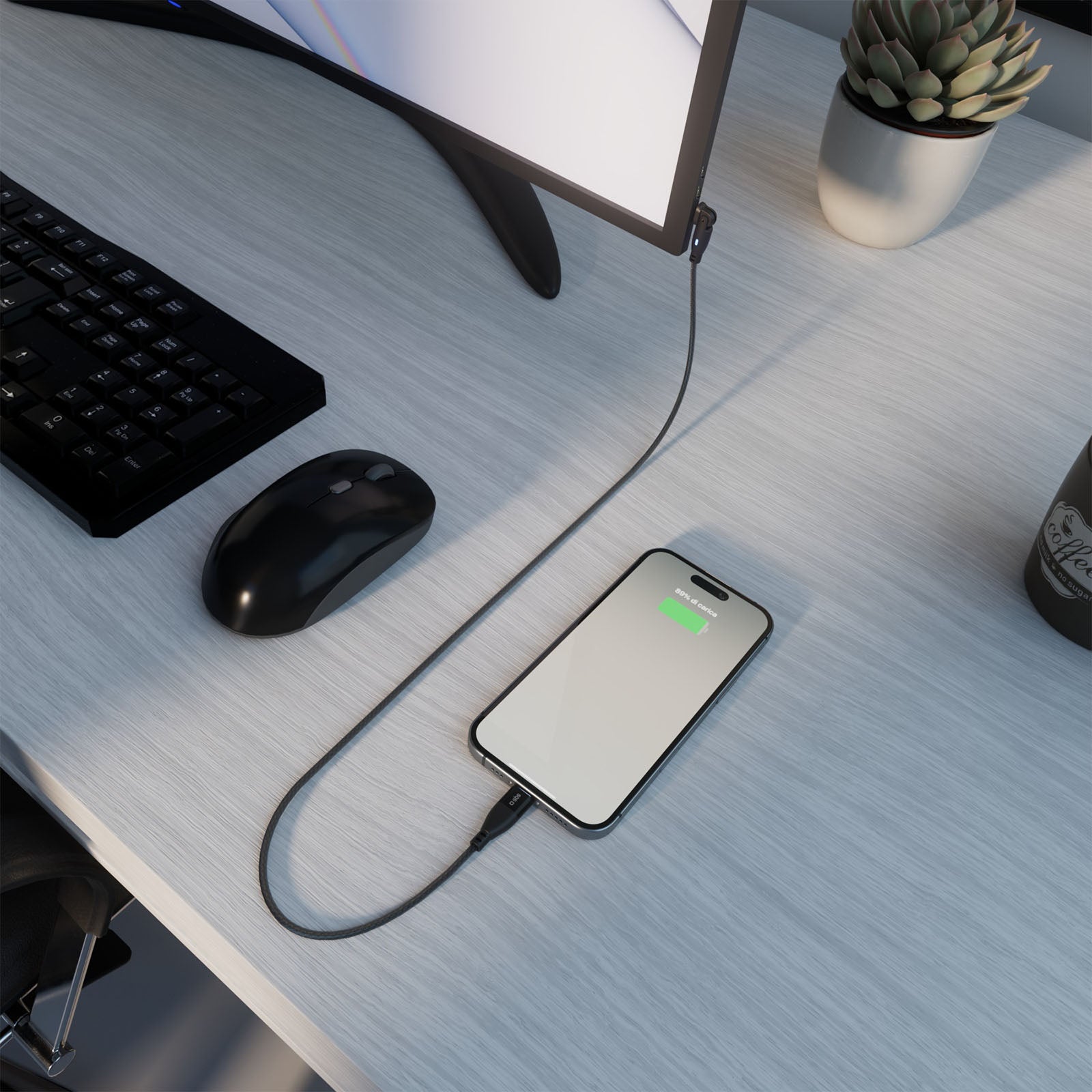 Flexi USB-C 2.0 giratorio de 60 W
