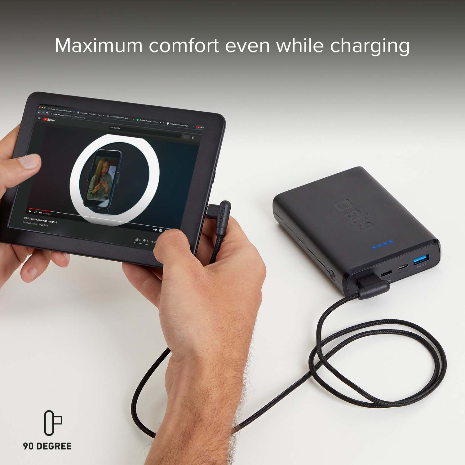 Cavo Micro USB con connettori a 90°