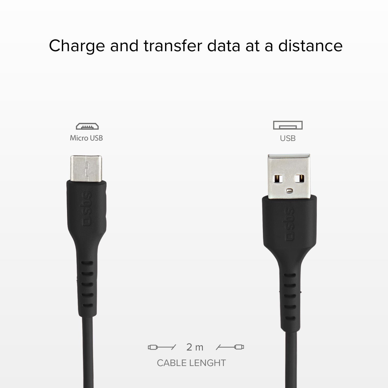 Cavo dati 2 m nero - Connettori USB a Micro-USB