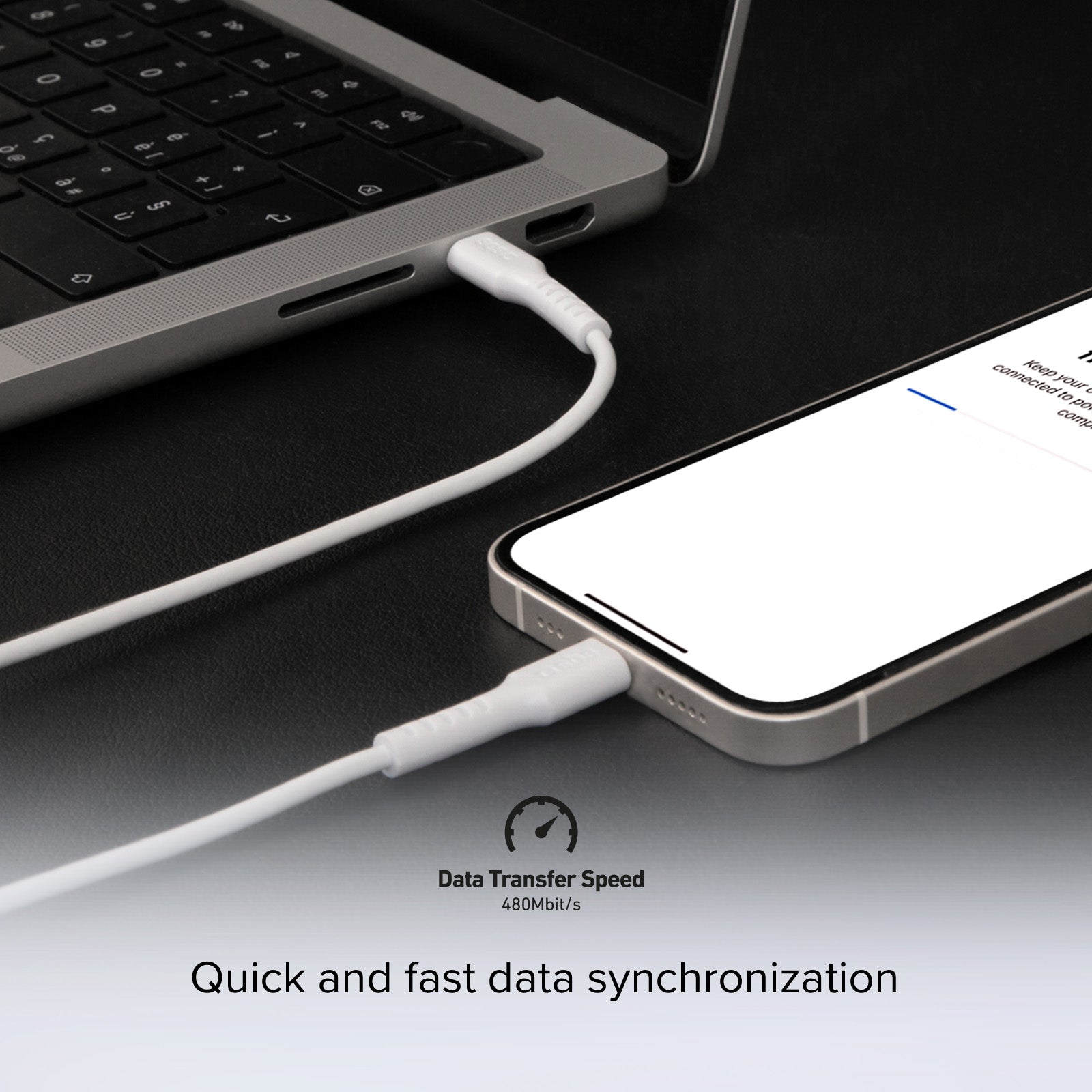 Cable para datos y carga USB-C - USB-C de 1 metro
