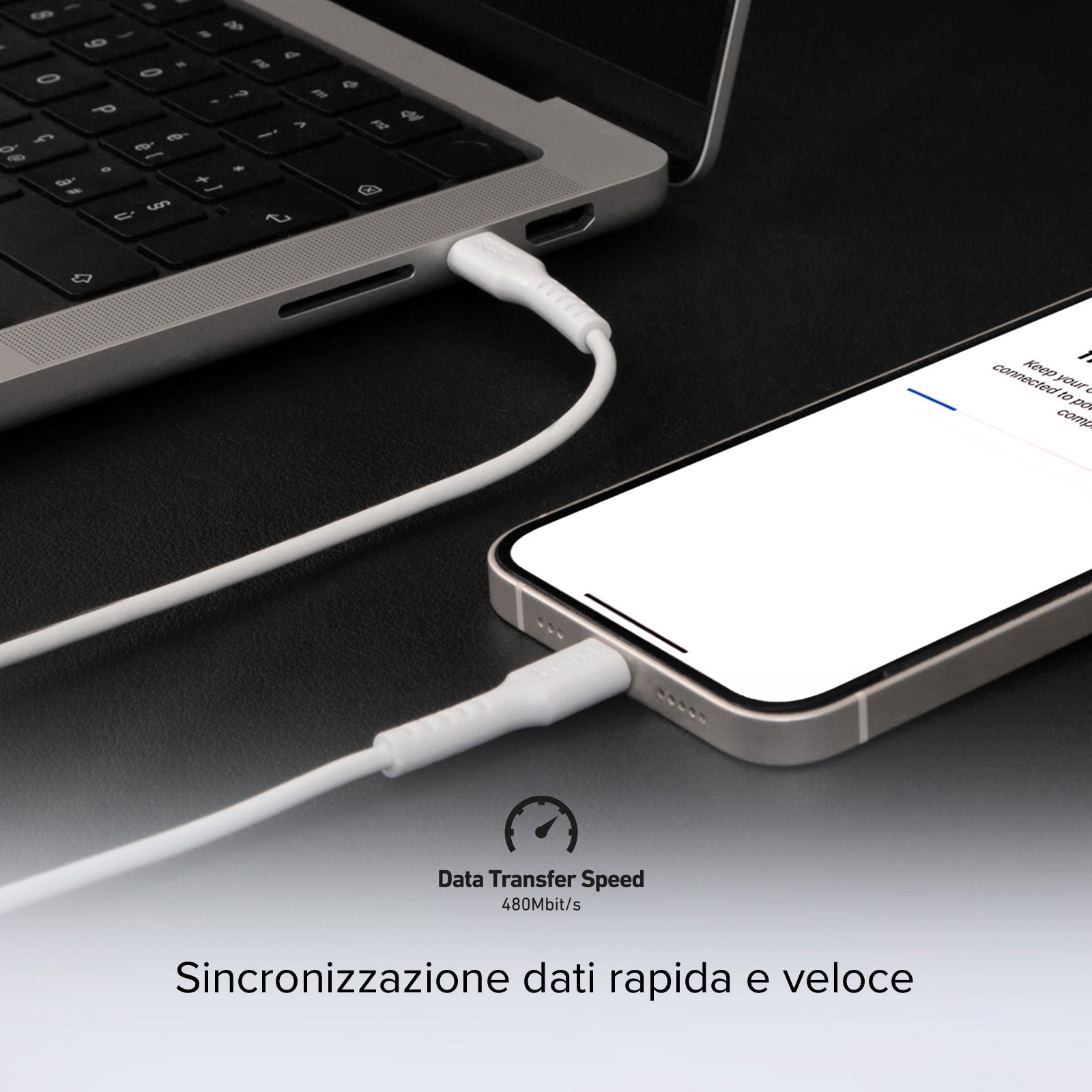 Cable para datos y carga USB-C - USB-C de 1 metro