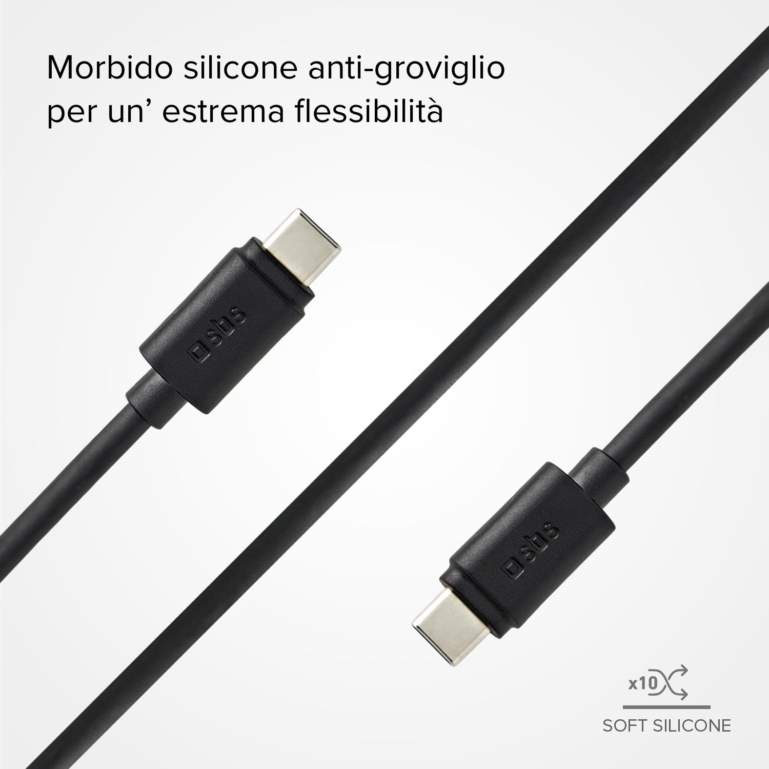 Cable de datos y carga con conectores Tipo C 3.1