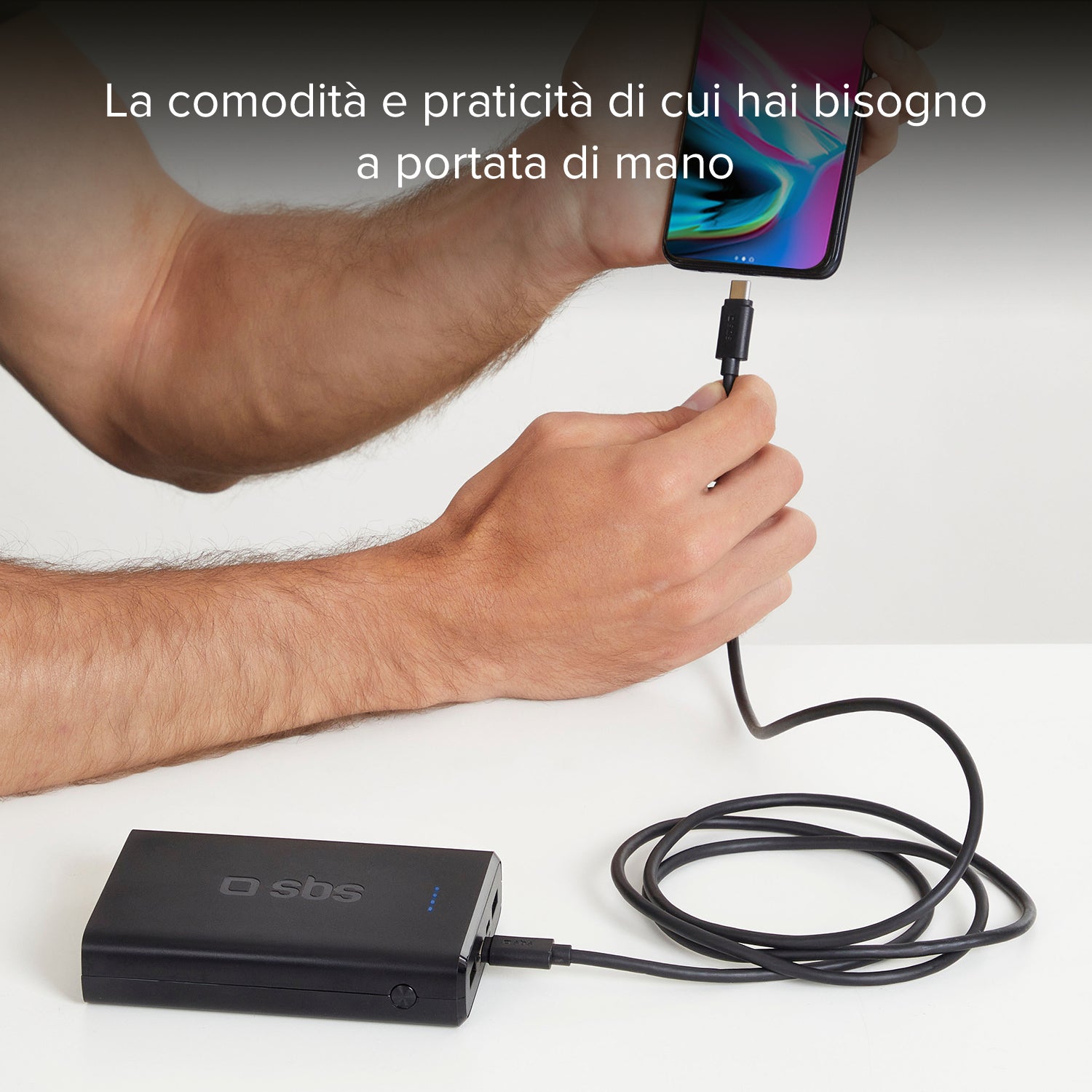 Cable de datos y carga con conectores Tipo C 3.1