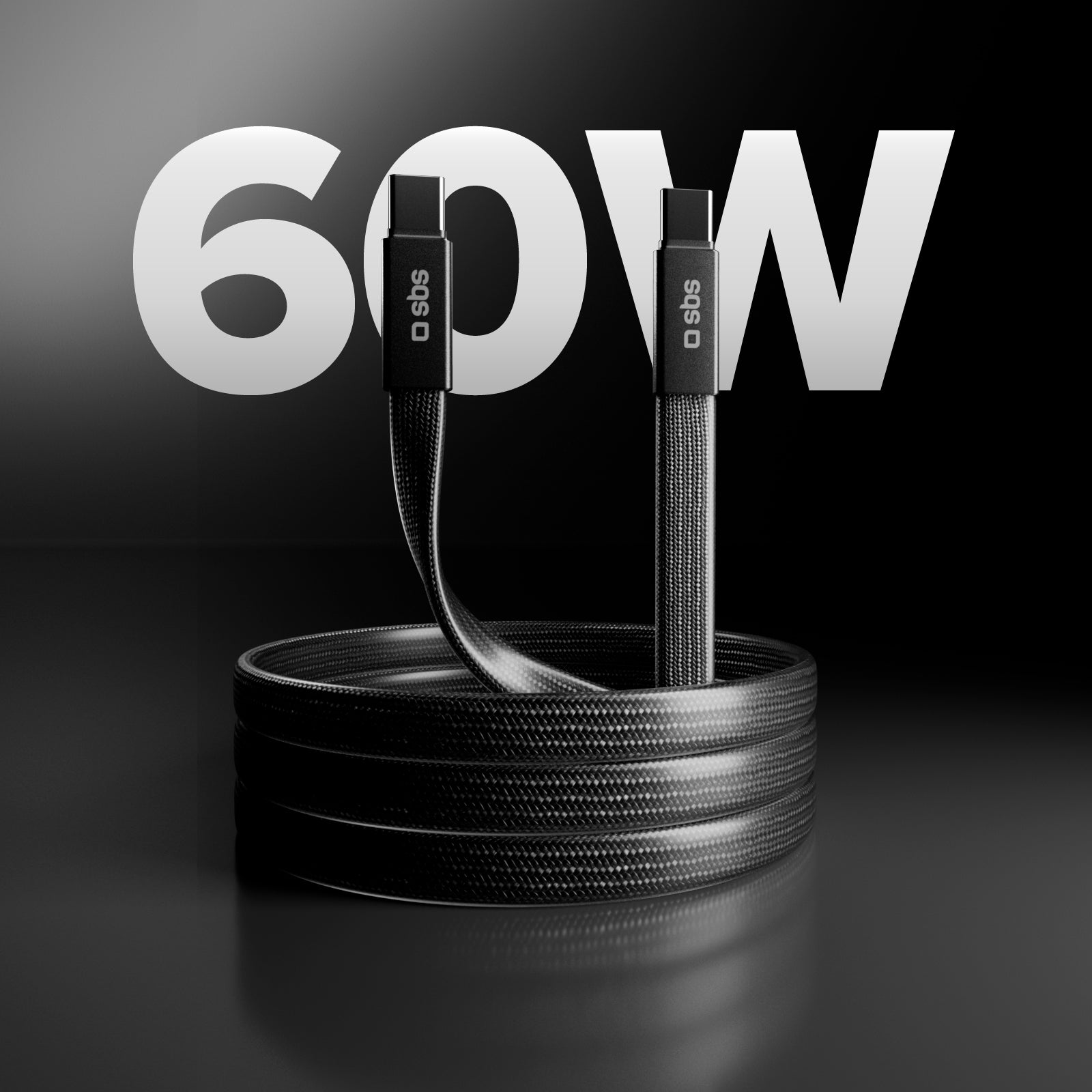 Cavo slim ricarica e dati con connettori USB-C 2.0, 1m