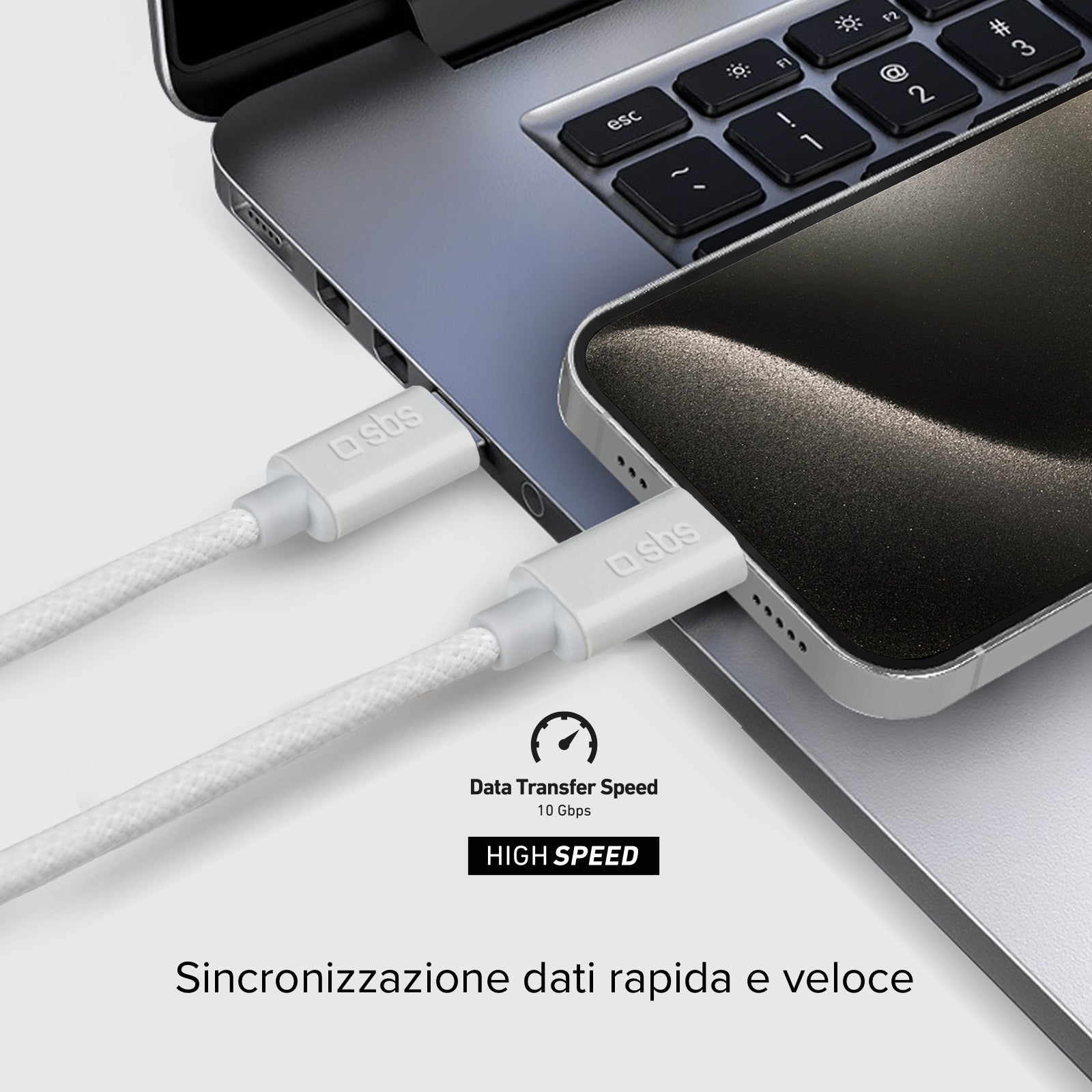 Cavo ricarica e dati USB-C 3.2 compatibile con Power Delivery a 240W