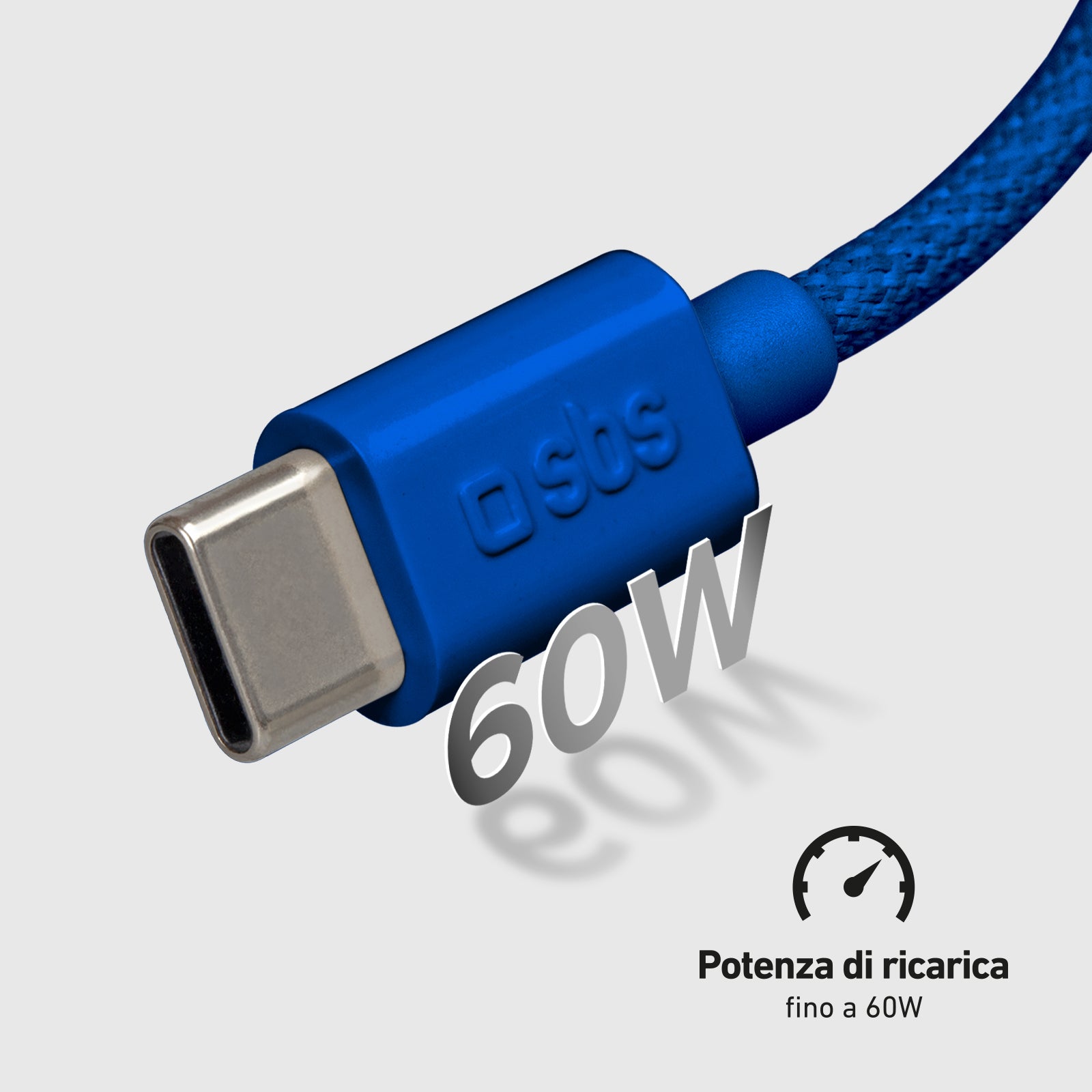 Câble textile USB-C - USB-C avec serre-câble, 1,5 mètre
