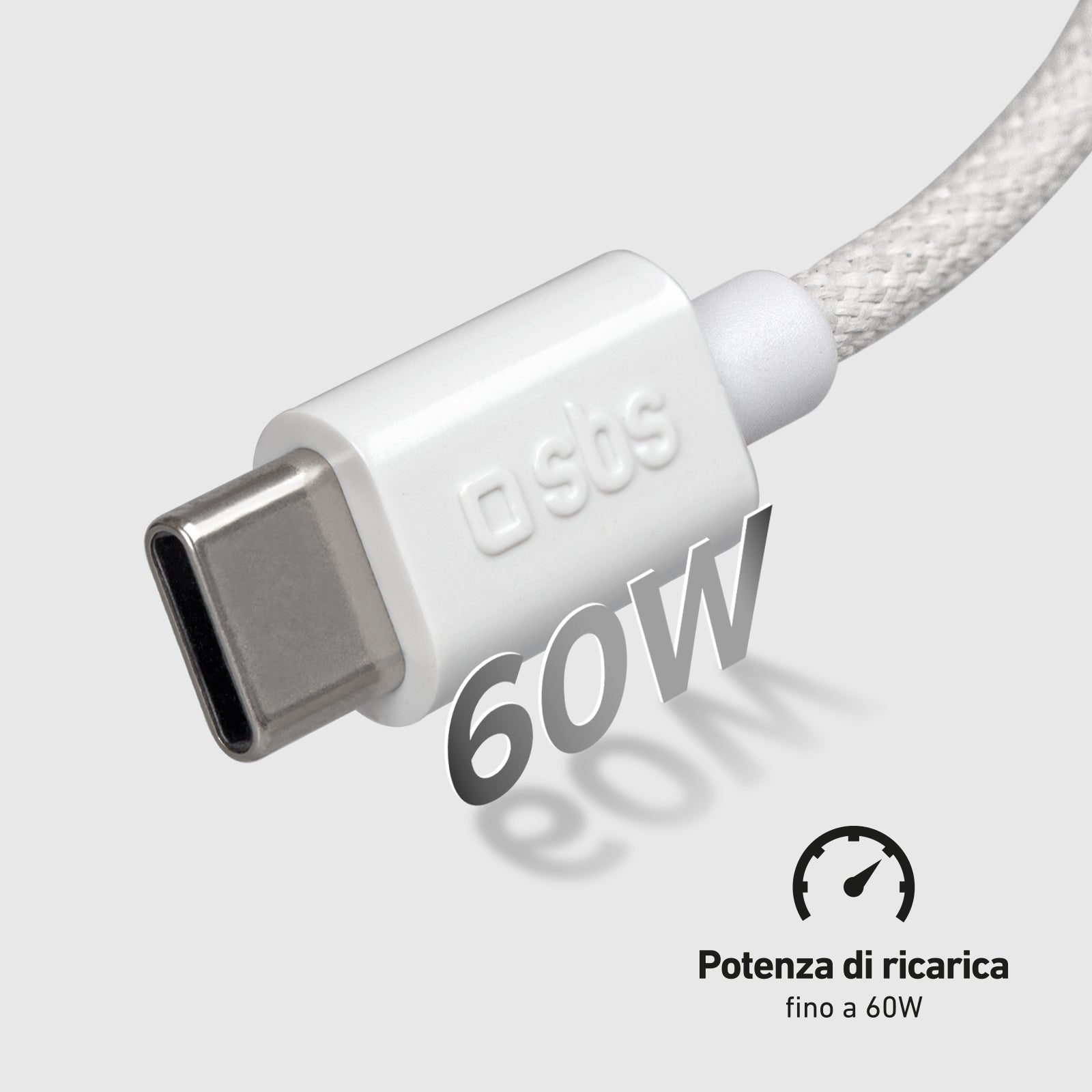 Câble textile USB-C - USB-C avec serre-câble, 1,5 mètre