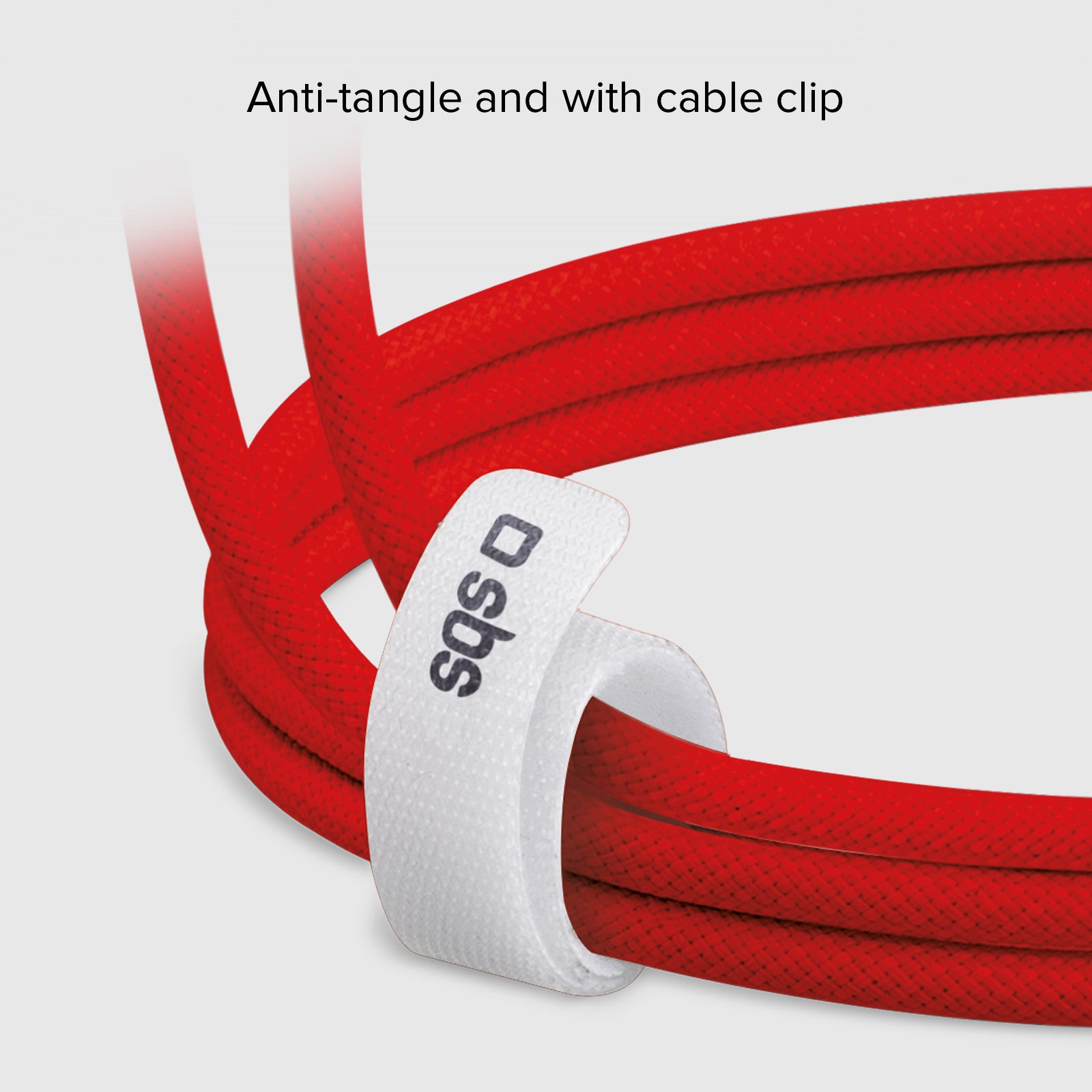 Câble textile USB-C - USB-C avec serre-câble, 1,5 mètre