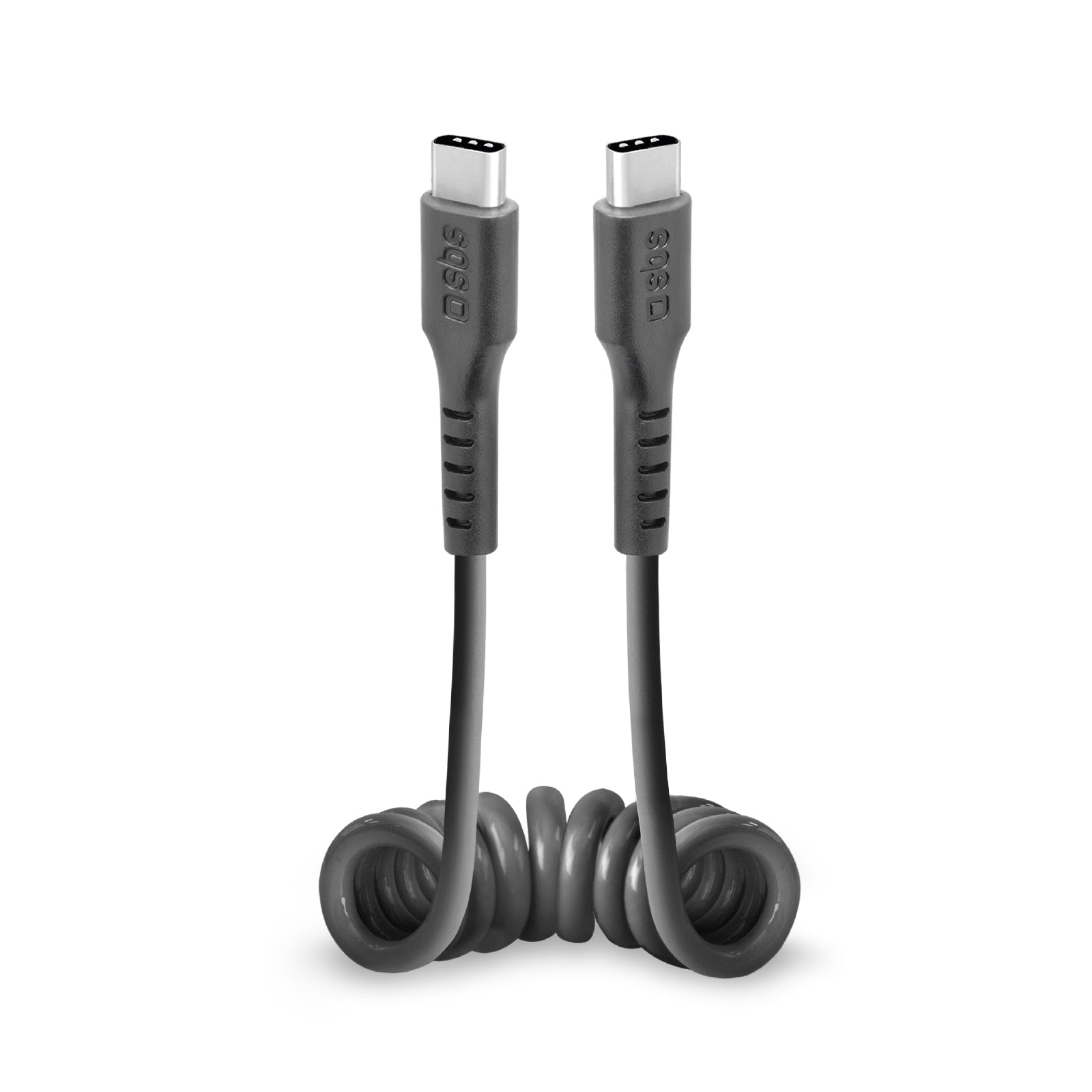 Cavo USB-C - USB-C spiralato, 50 centimetri