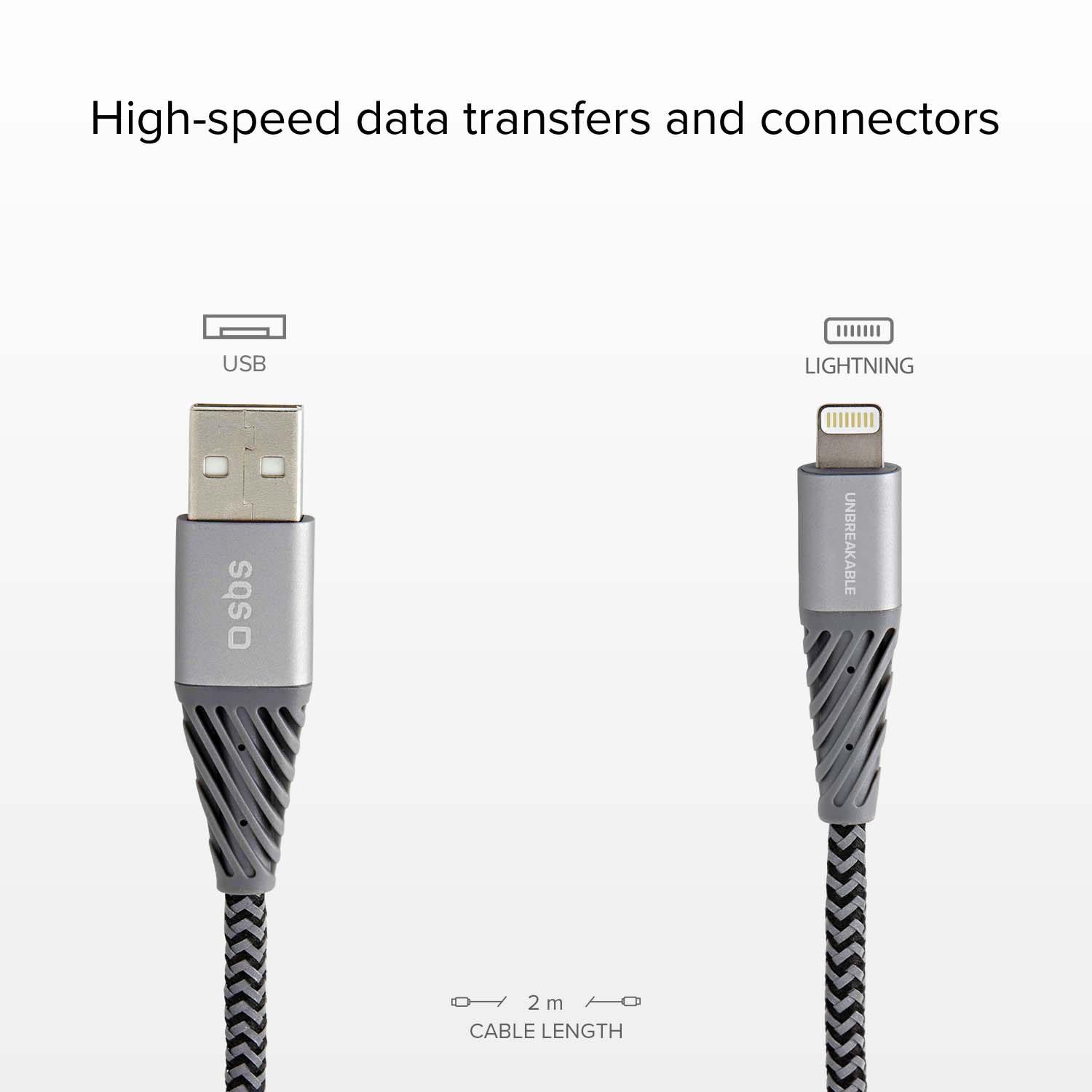 Câble réfléchissant en fibre aramidique USB 2.0 Lightning
