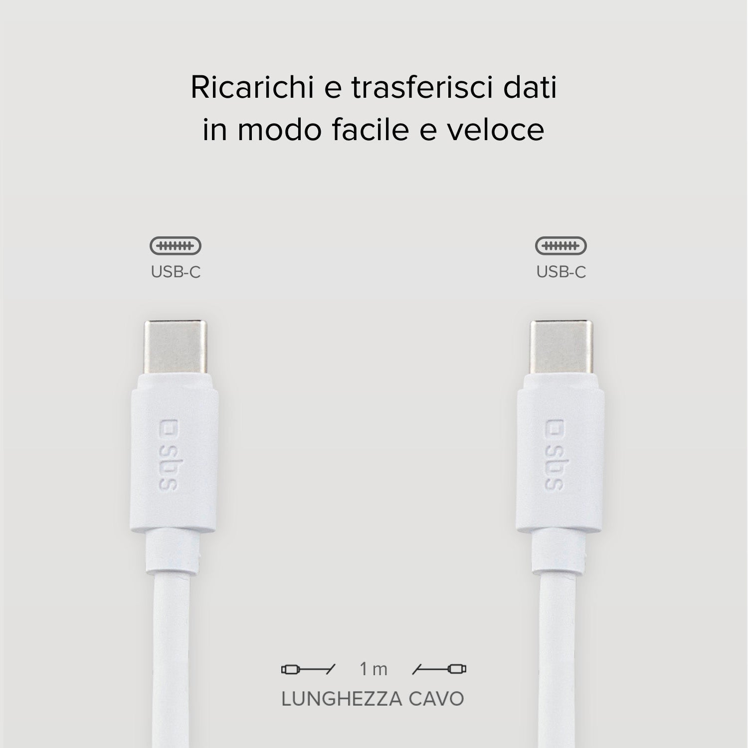 Cavo dati in silicone 1.5m - Connettori USB-C a USB-C