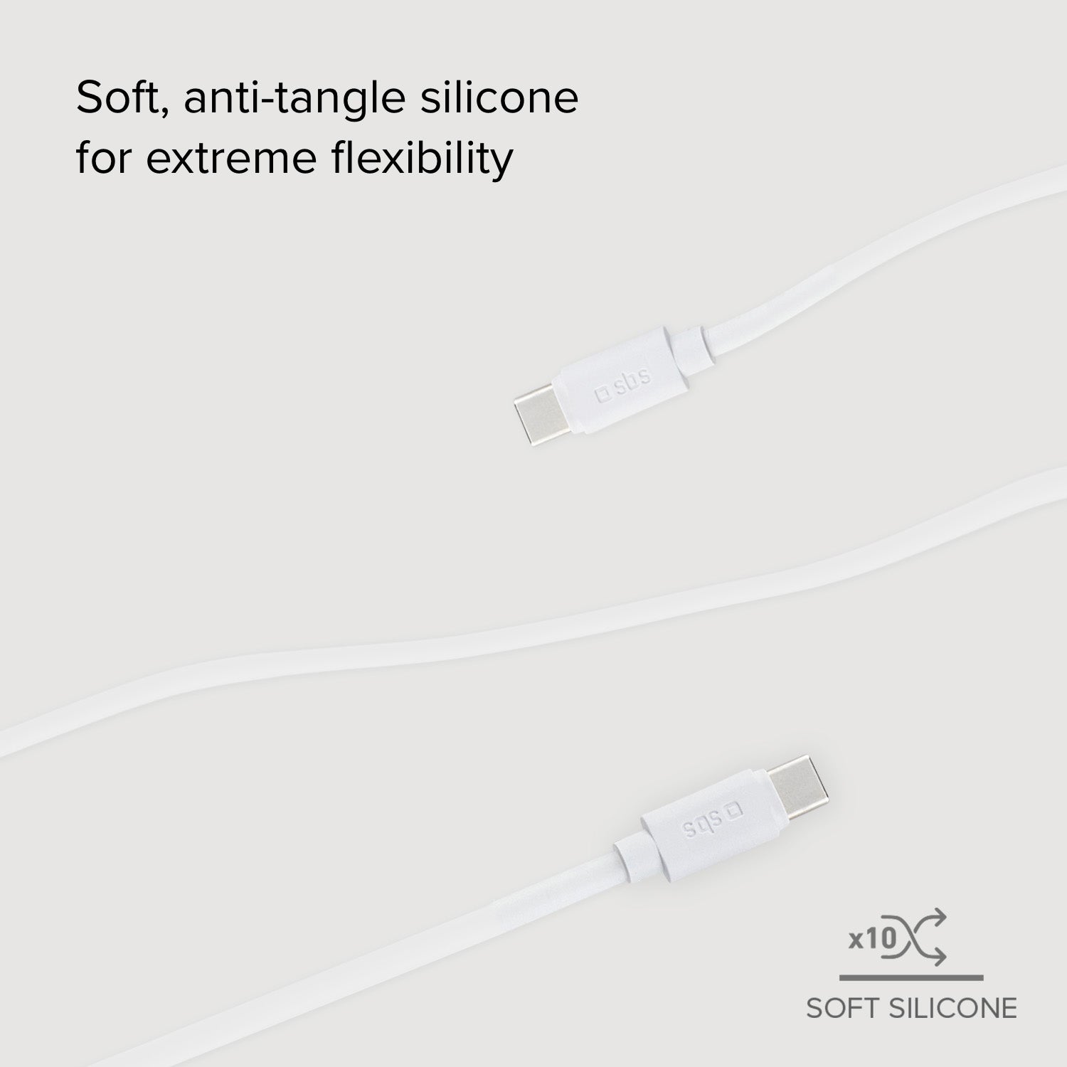 Cavo dati in silicone 1.5m - Connettori USB-C a USB-C