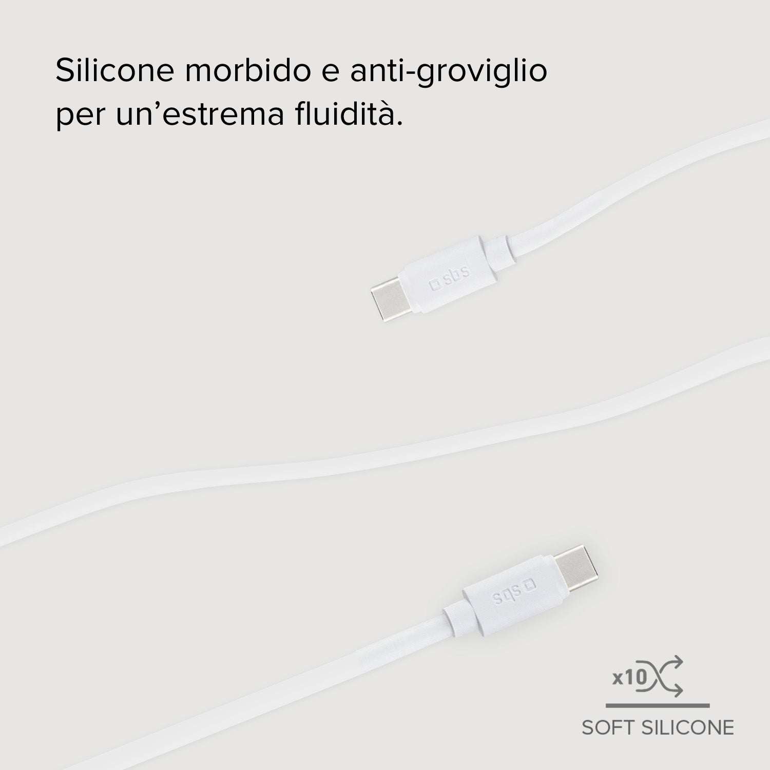 Cavo dati in silicone 1.5m - Connettori USB-C a USB-C