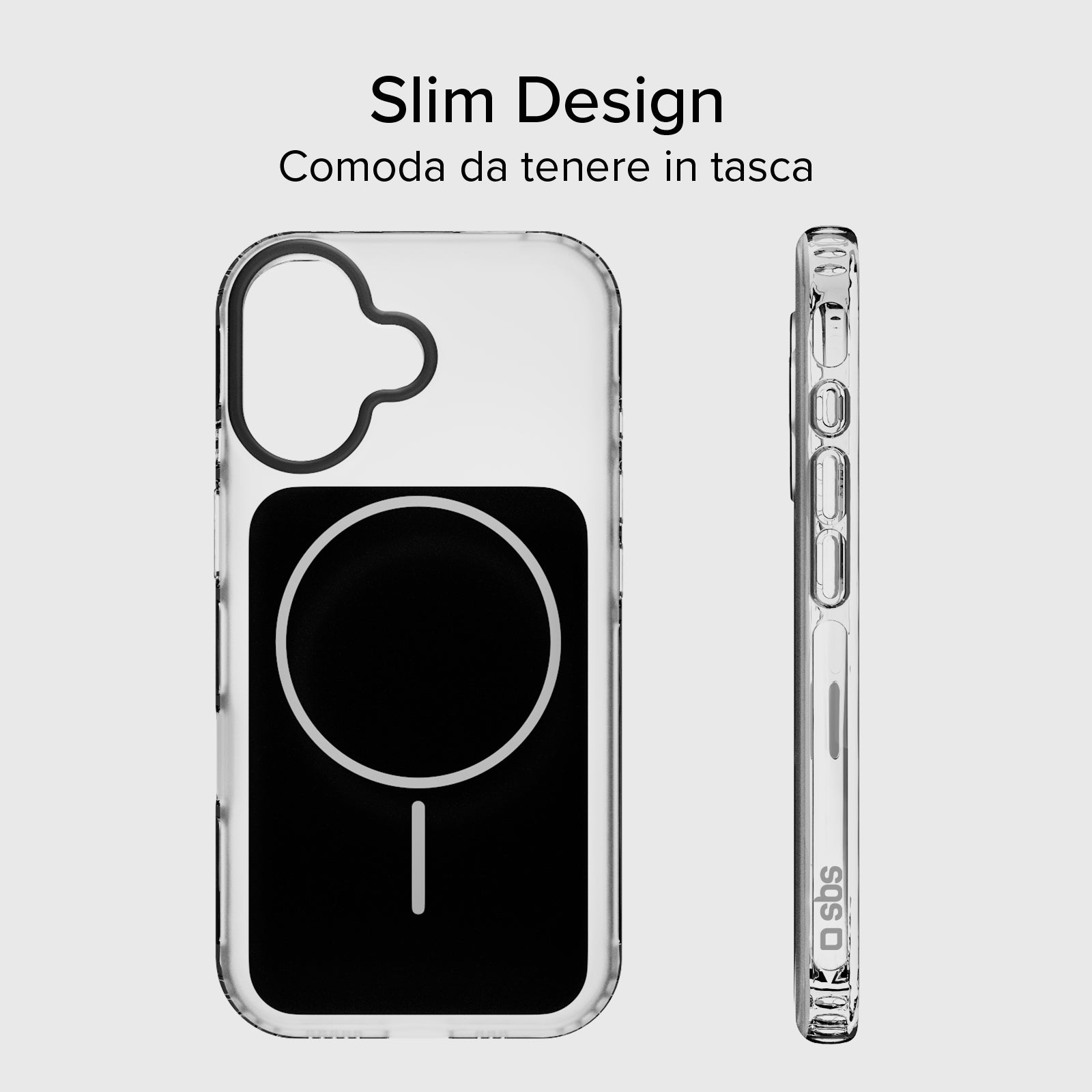 Cover magnetica compatibile con MagSafe con angoli antiurto per iPhone 17