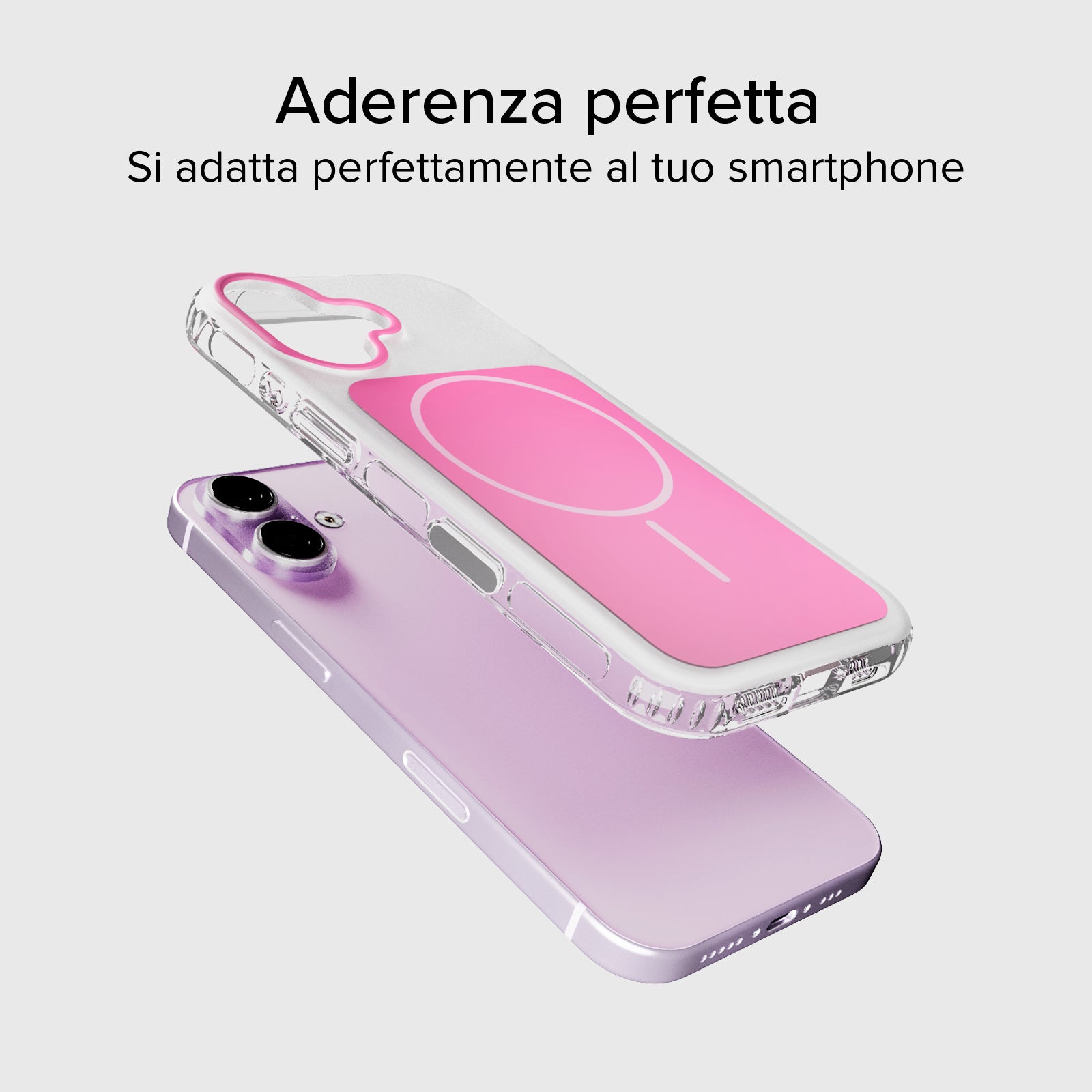 Cover magnetica compatibile con MagSafe con angoli antiurto per iPhone 17