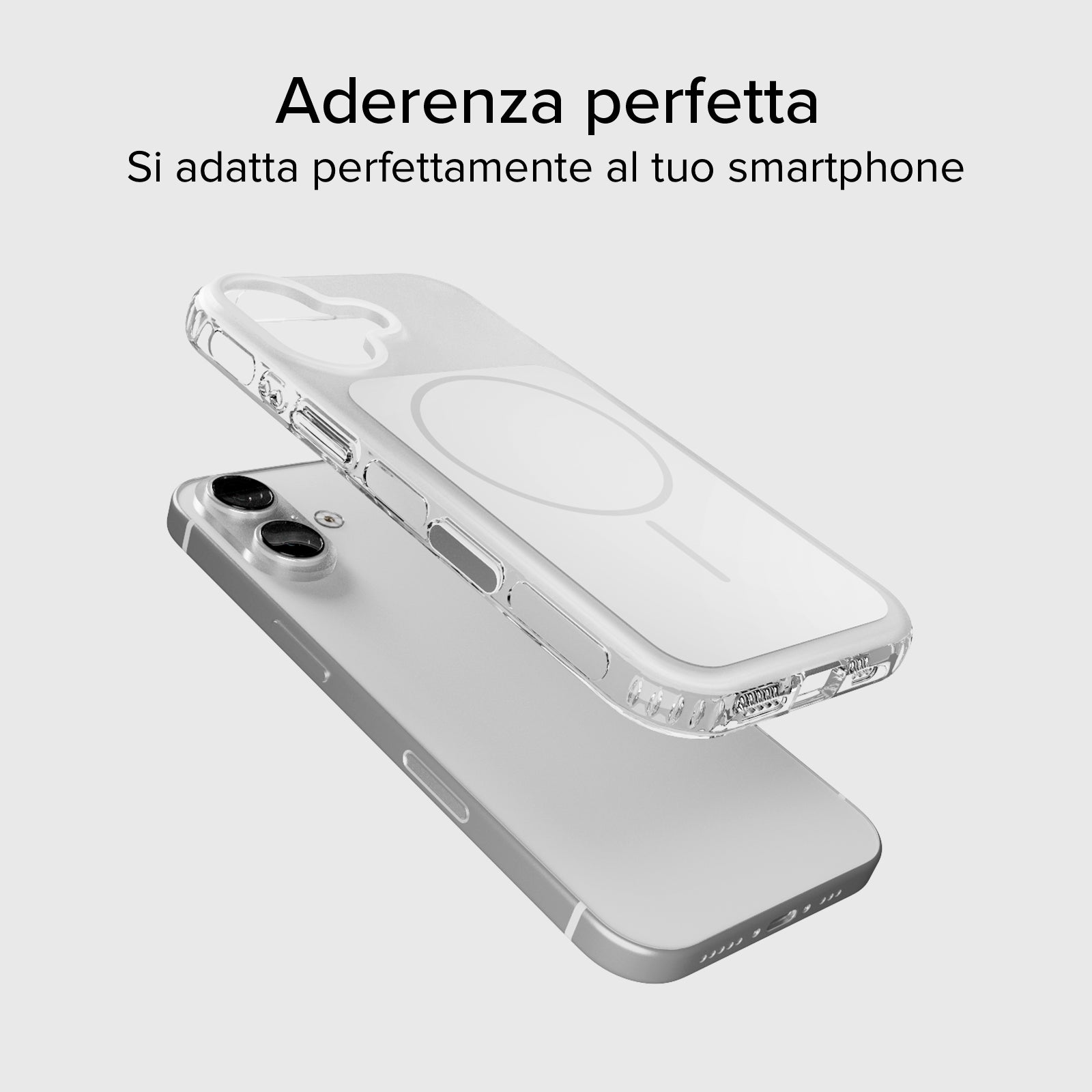 Cover magnetica compatibile con MagSafe con angoli antiurto per iPhone 17