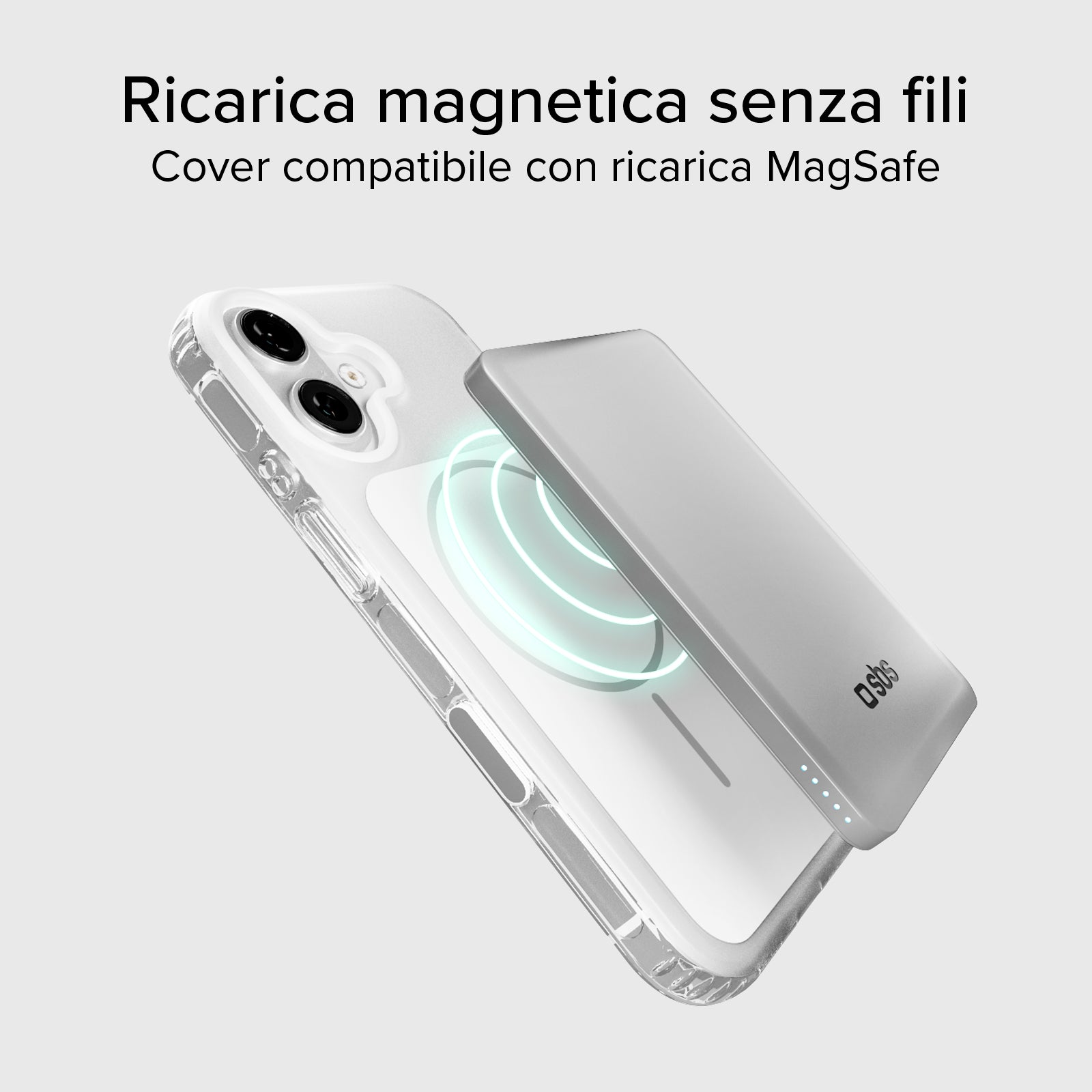 Cover magnetica compatibile con MagSafe con angoli antiurto per iPhone 17