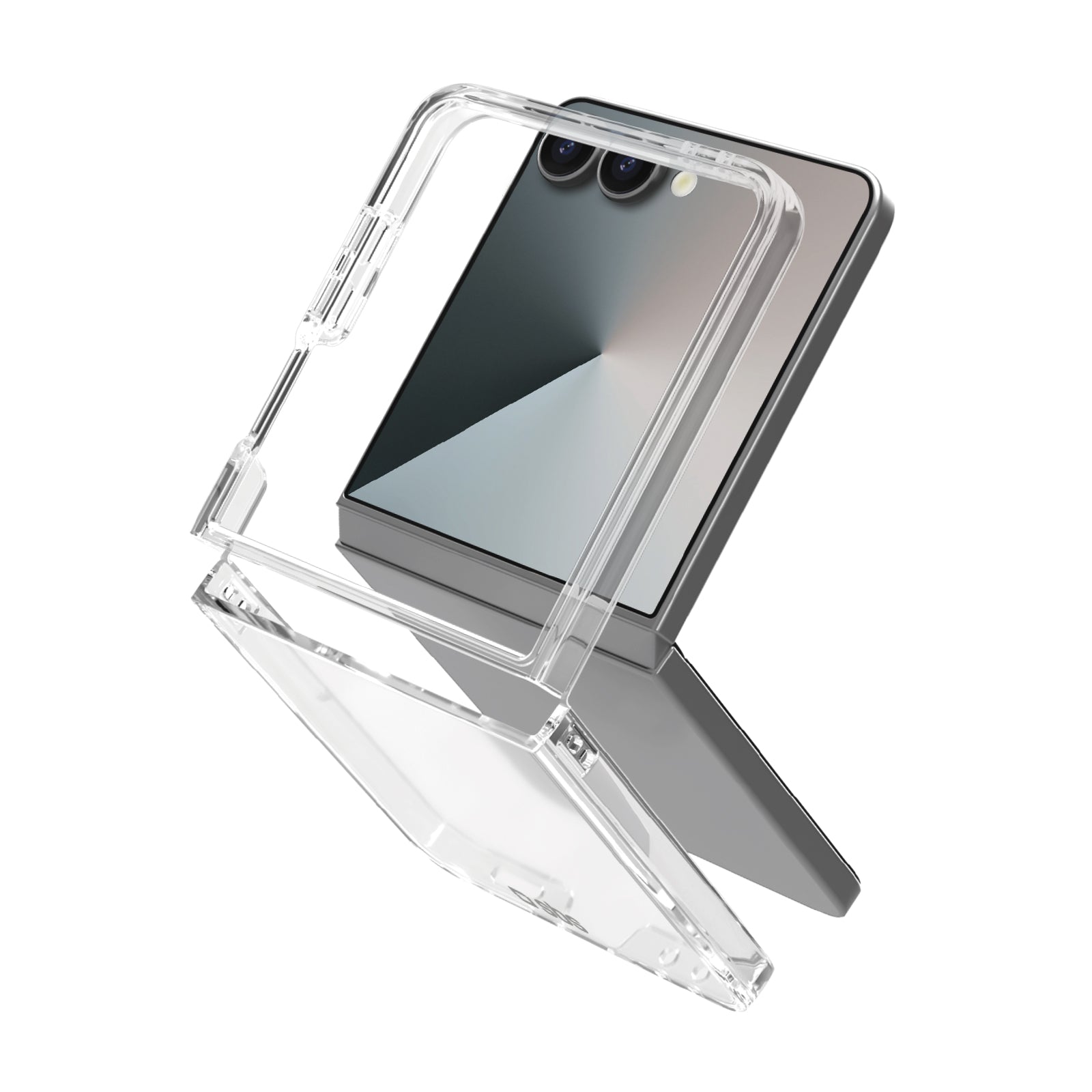 Hybrid Case pour Samsung Z Flip 7, coque portefeuille transparente
