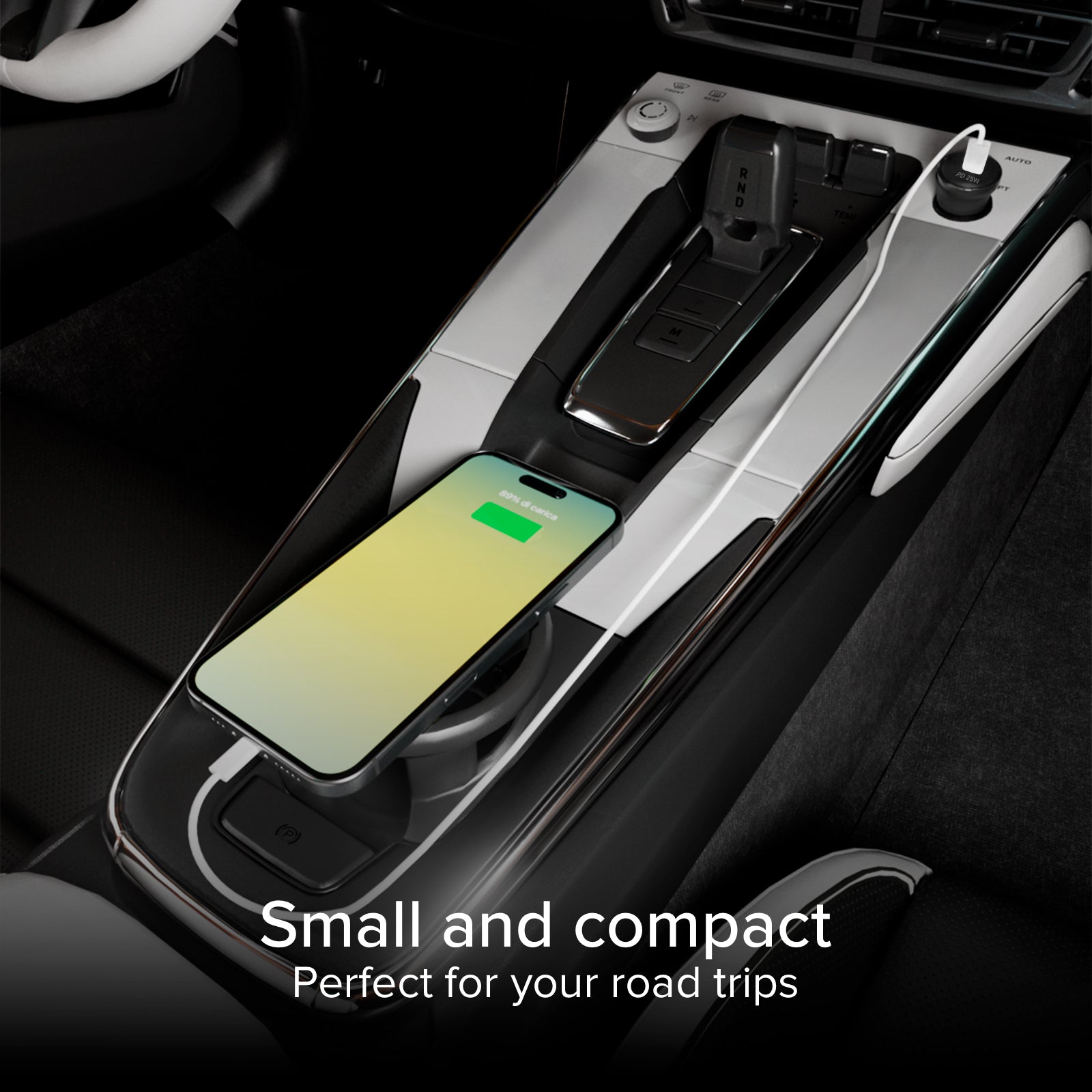 Kit cargador de coche PD 25 W + cable USB-C USB-C