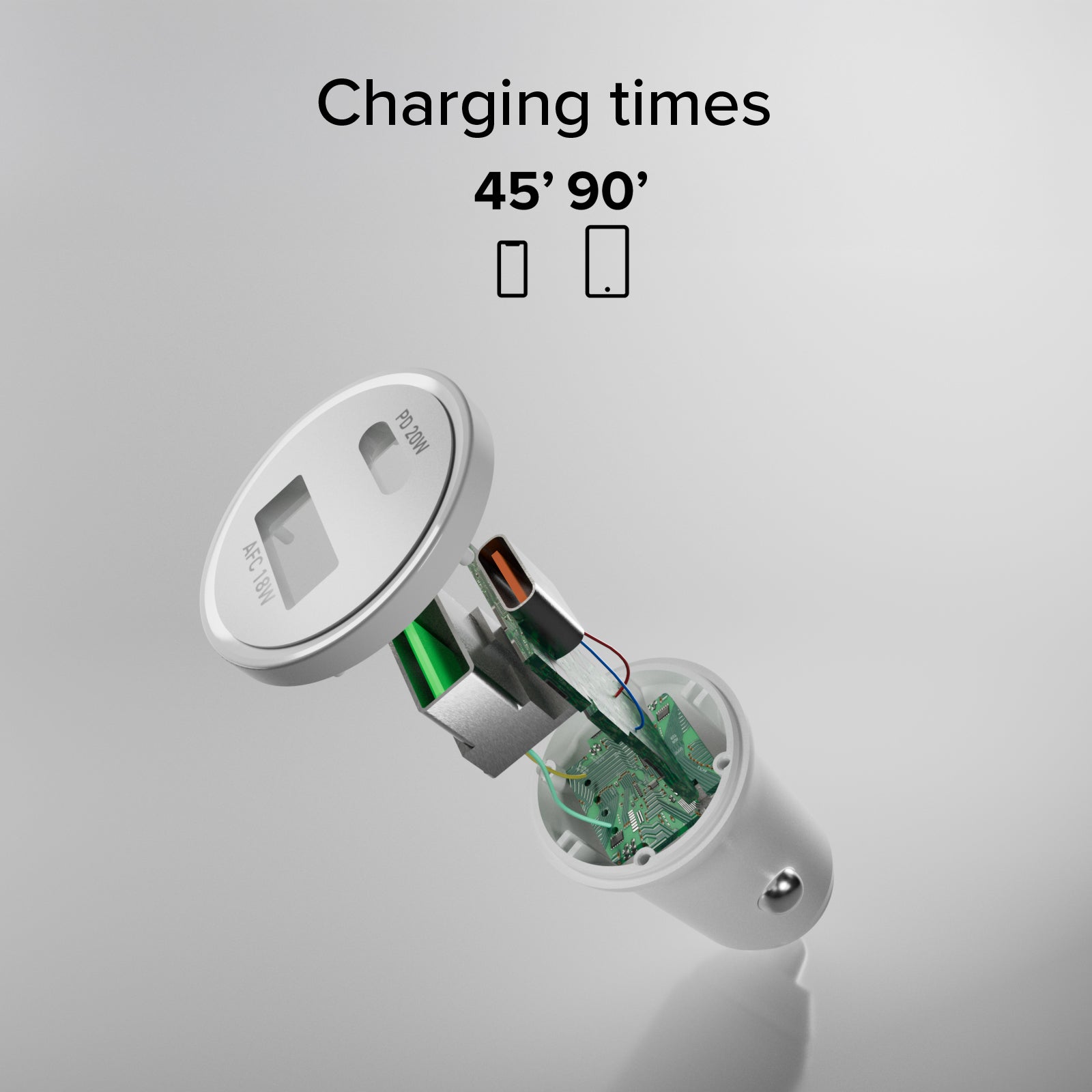 Caricatore auto 20W con doppia USB