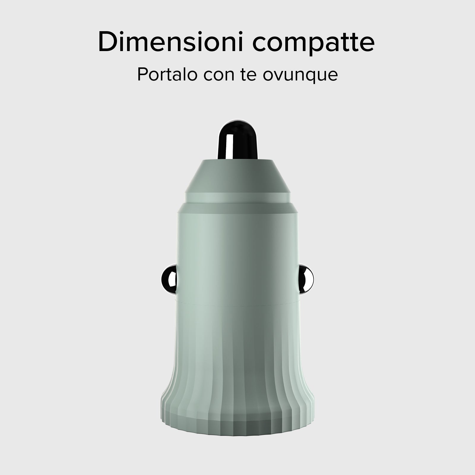 Caricatore caricabatterie da auto con materiale riciclato GRS