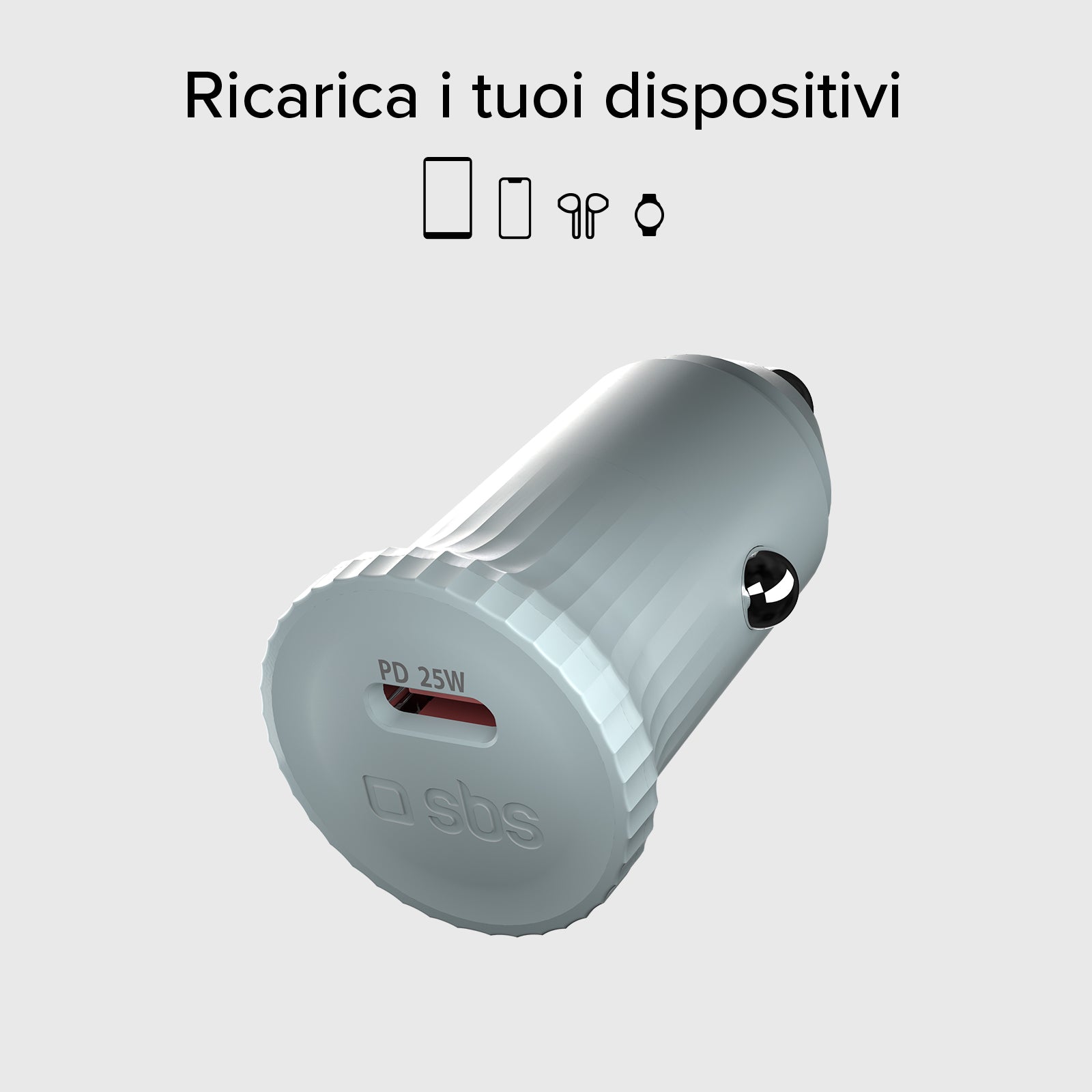 Caricatore caricabatterie da auto con materiale riciclato GRS