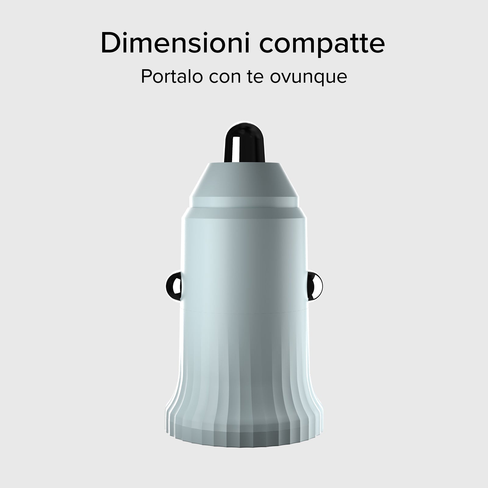 Caricatore caricabatterie da auto con materiale riciclato GRS
