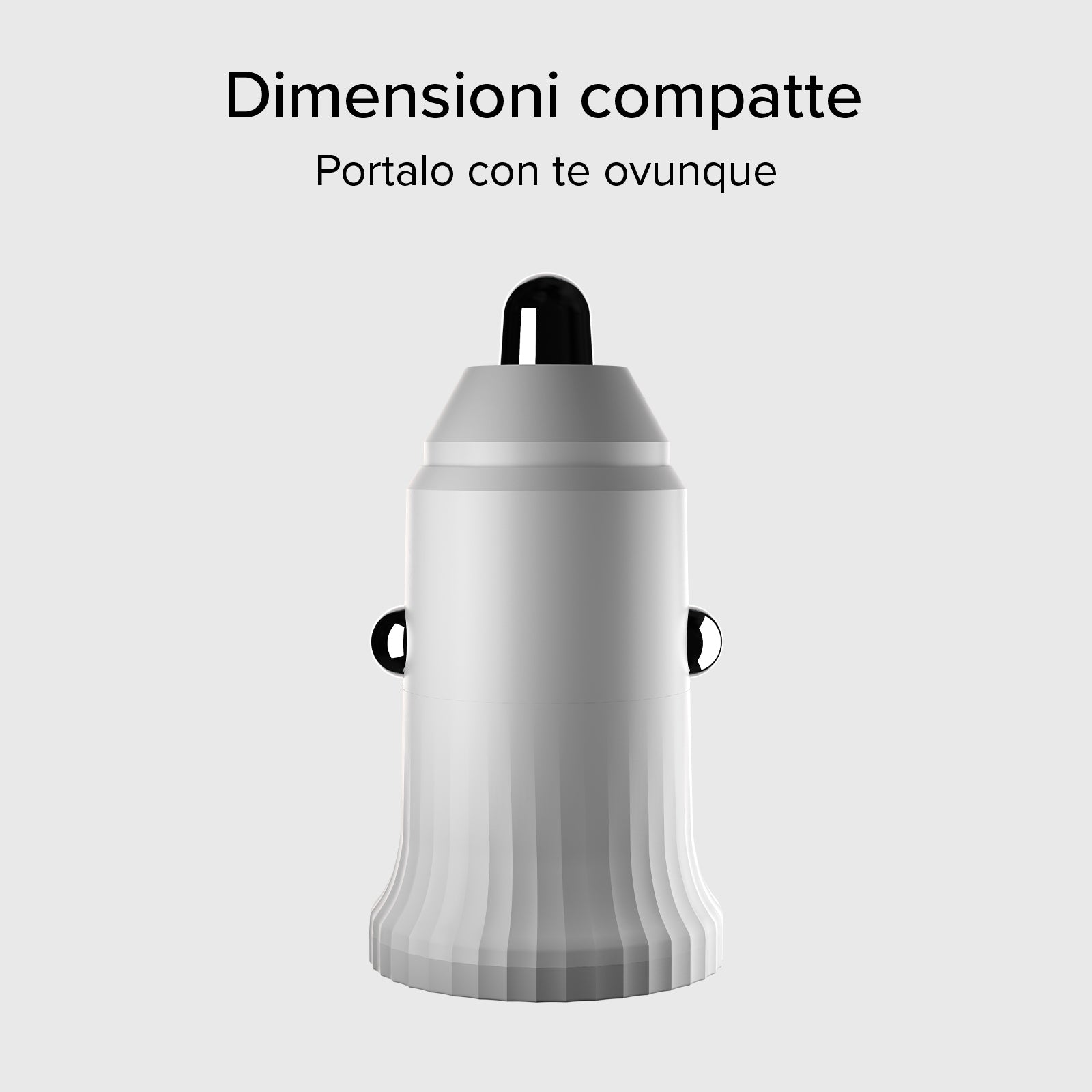 Caricatore caricabatterie da auto con materiale riciclato GRS