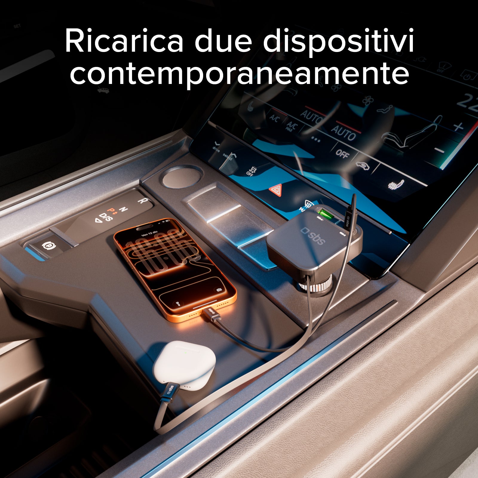 Autoladegerät mit integriertem, einziehbarem Kabel