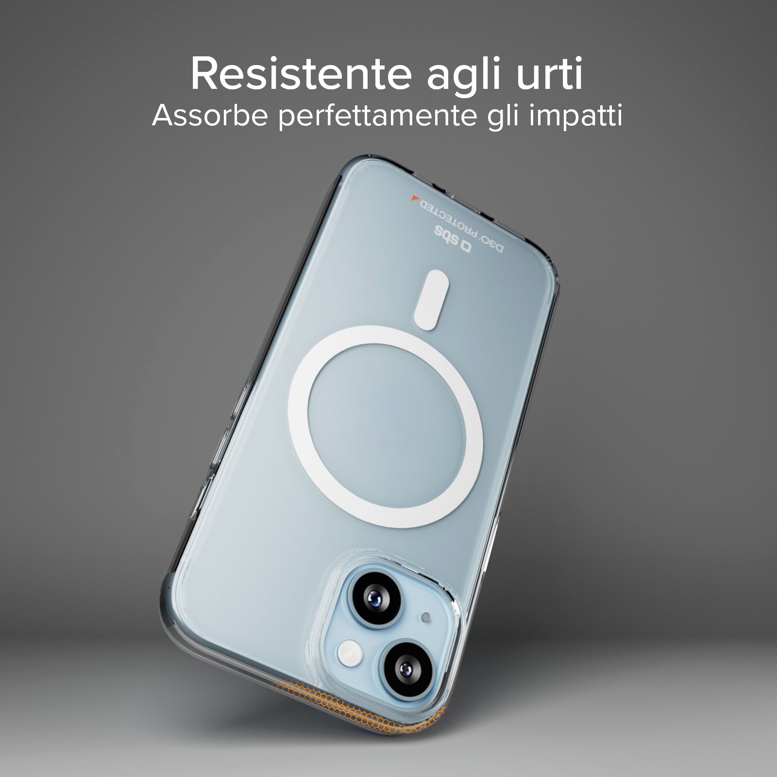 Cover ultraresistente per iPhone 15 con tecnologia D3O