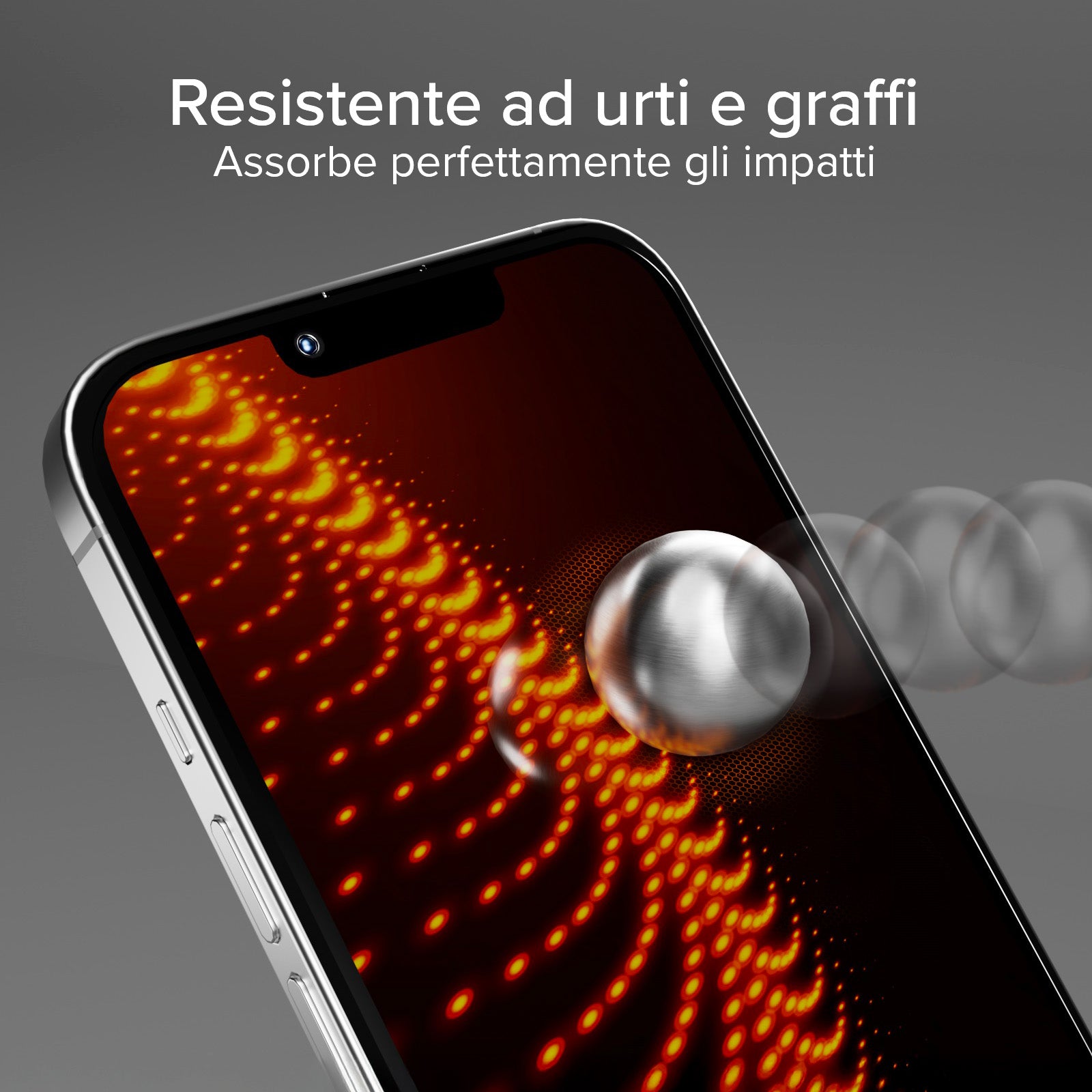 Vetrino ultraresistente per iPhone 16e/14/13/13 Pro con tecnologia D3O