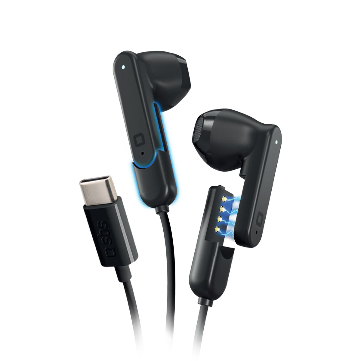 Auricolari 2-in-1 dual mode wireless e con cavo USB-C, microfono ENC e 4 ore di autonomia