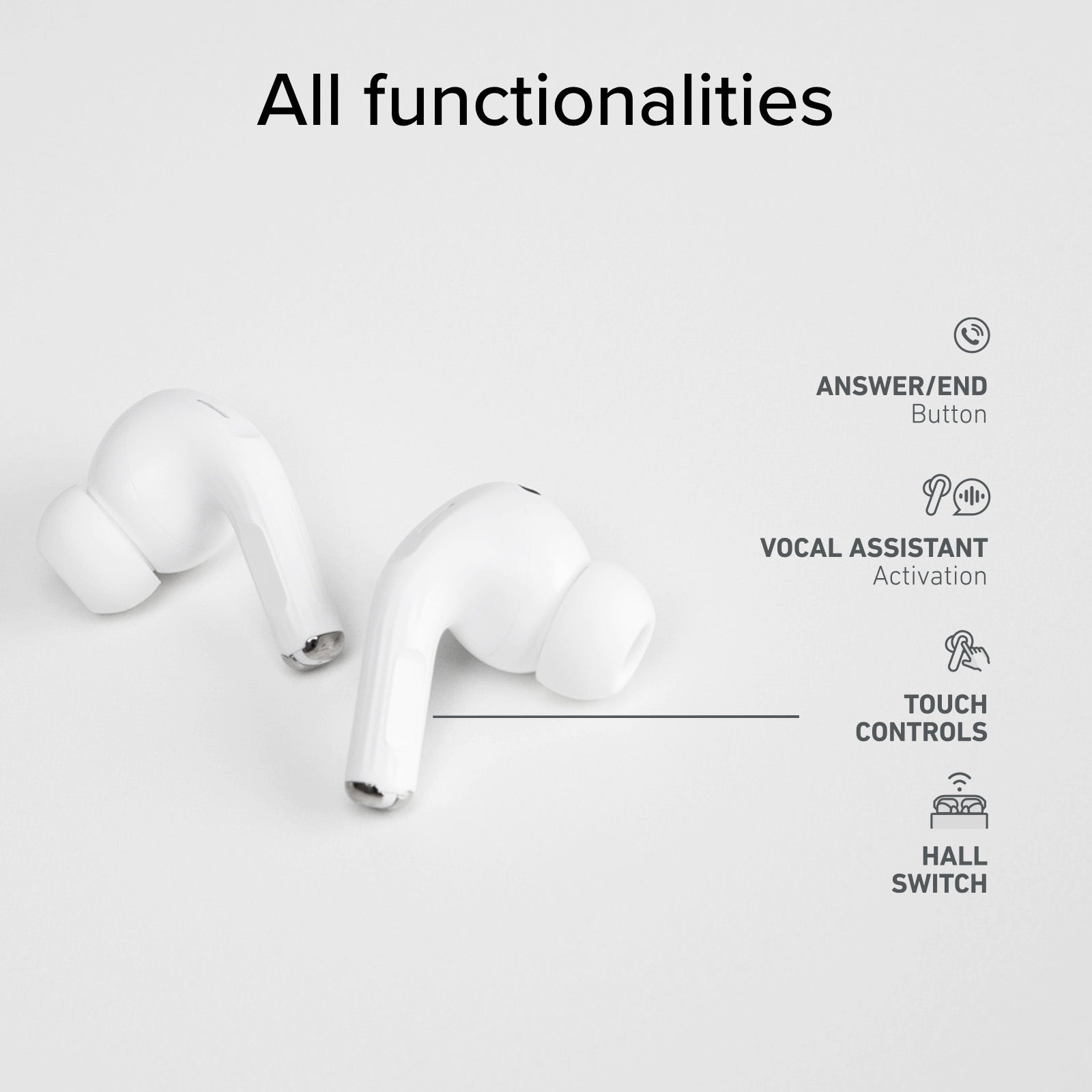 Auriculares TWS compatibles con carga inalámbrica
