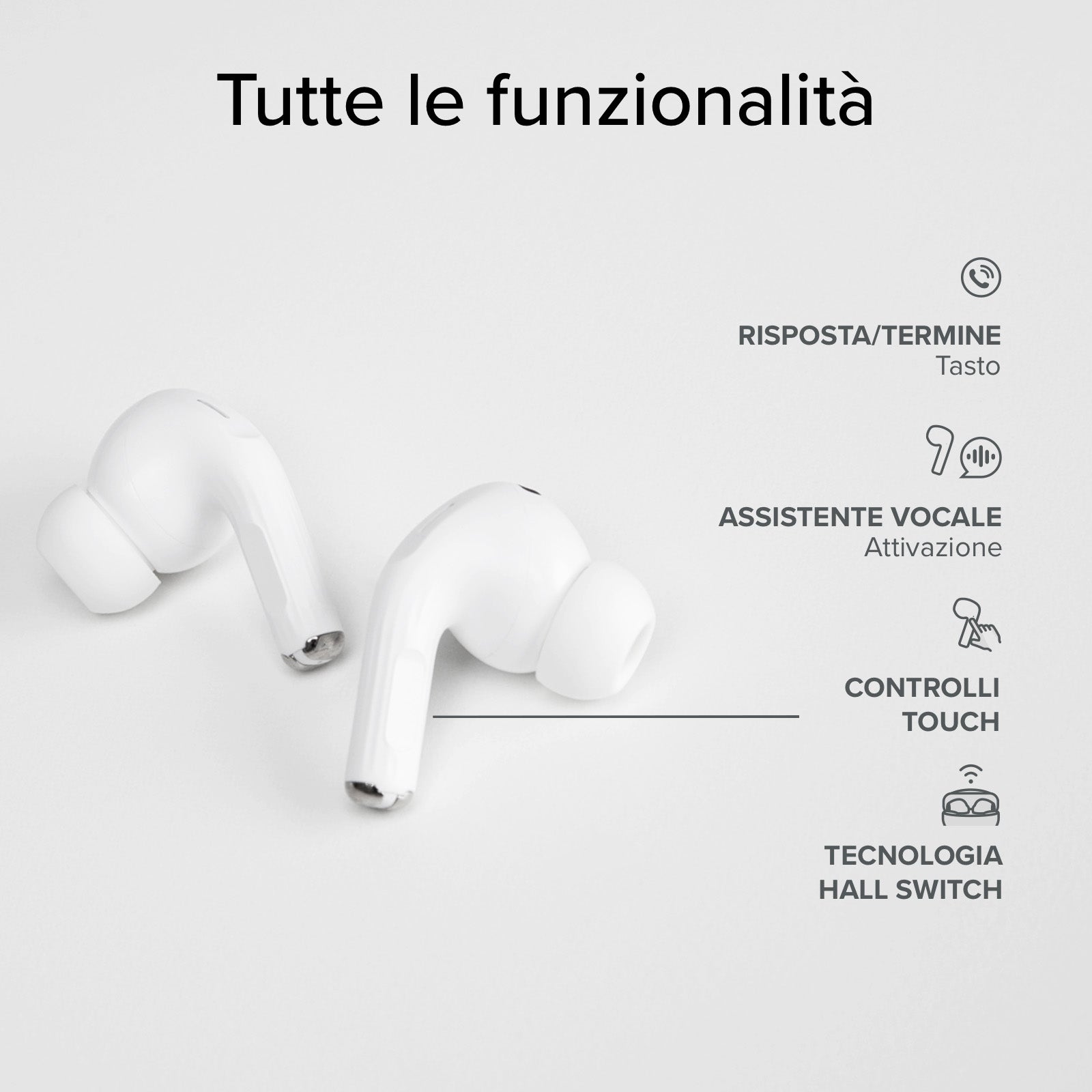 Auriculares TWS compatibles con carga inalámbrica
