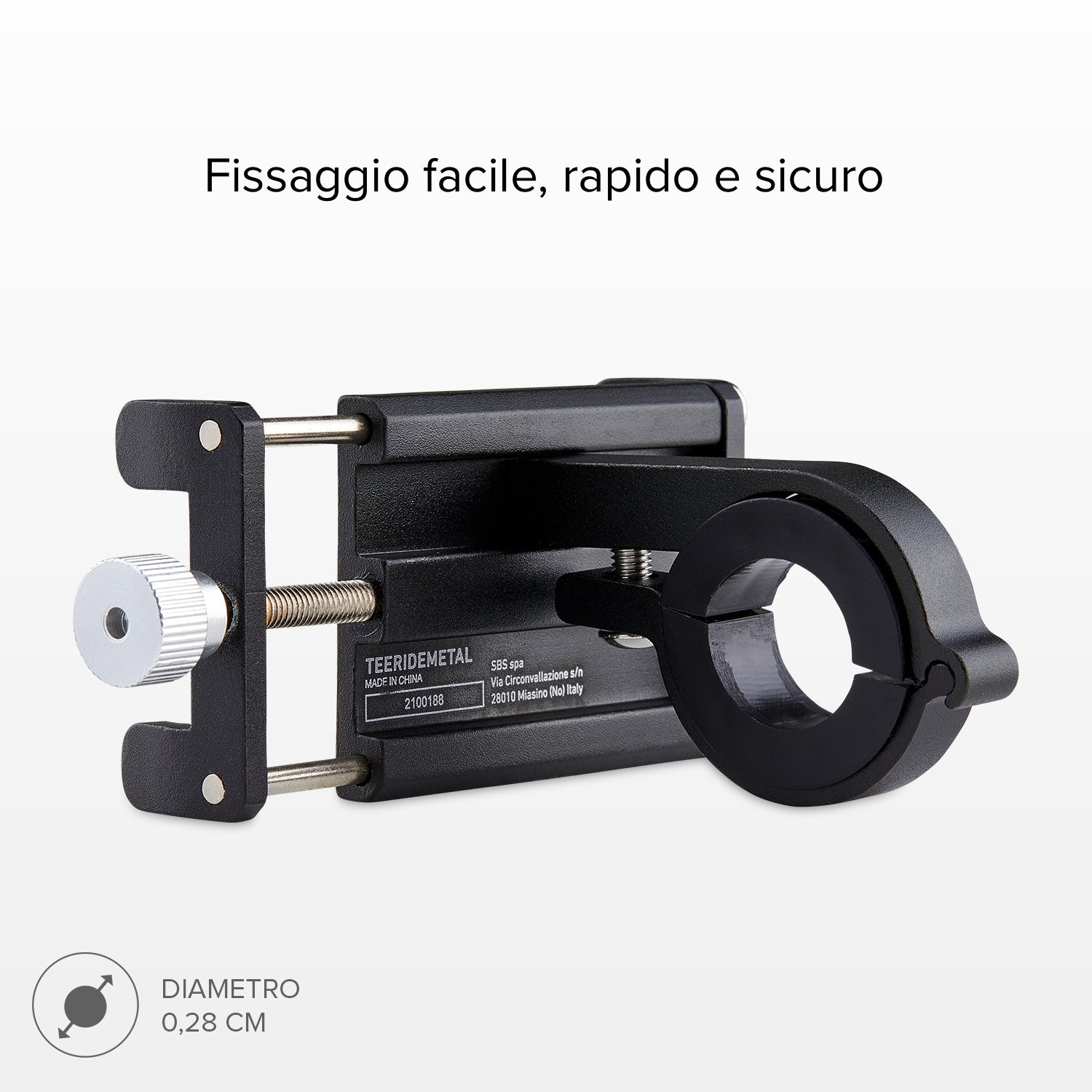 Porta cellulare fino a 6,7 pollici in alluminio per monopattino e bici