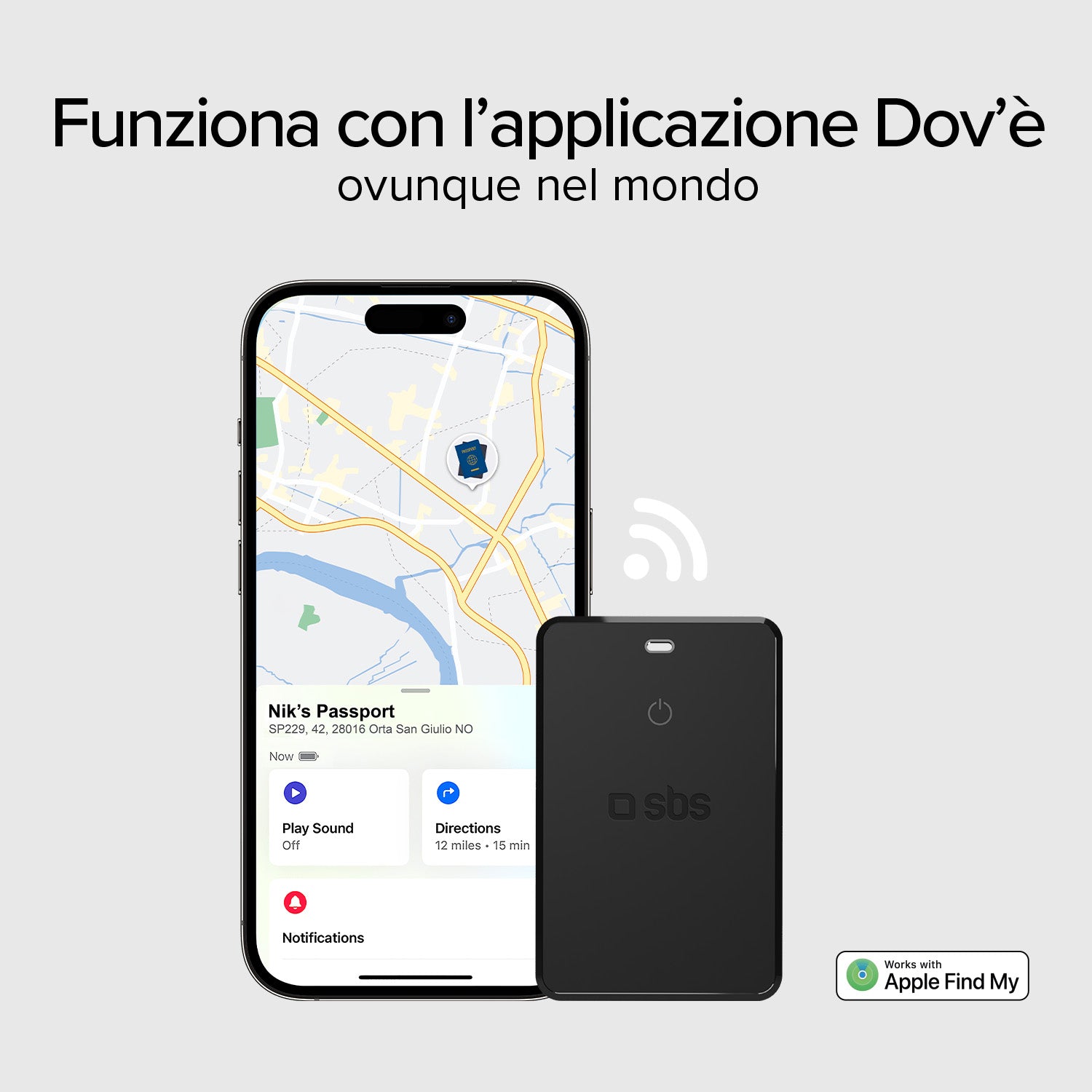 Ultra slim object locator compatible with Apple Find My