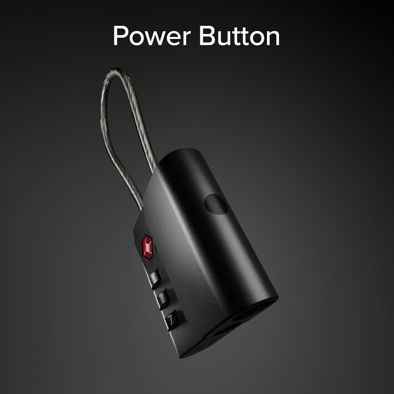 TSA lock with integrated locator for suitcases and bags compatible with Apple Find My
